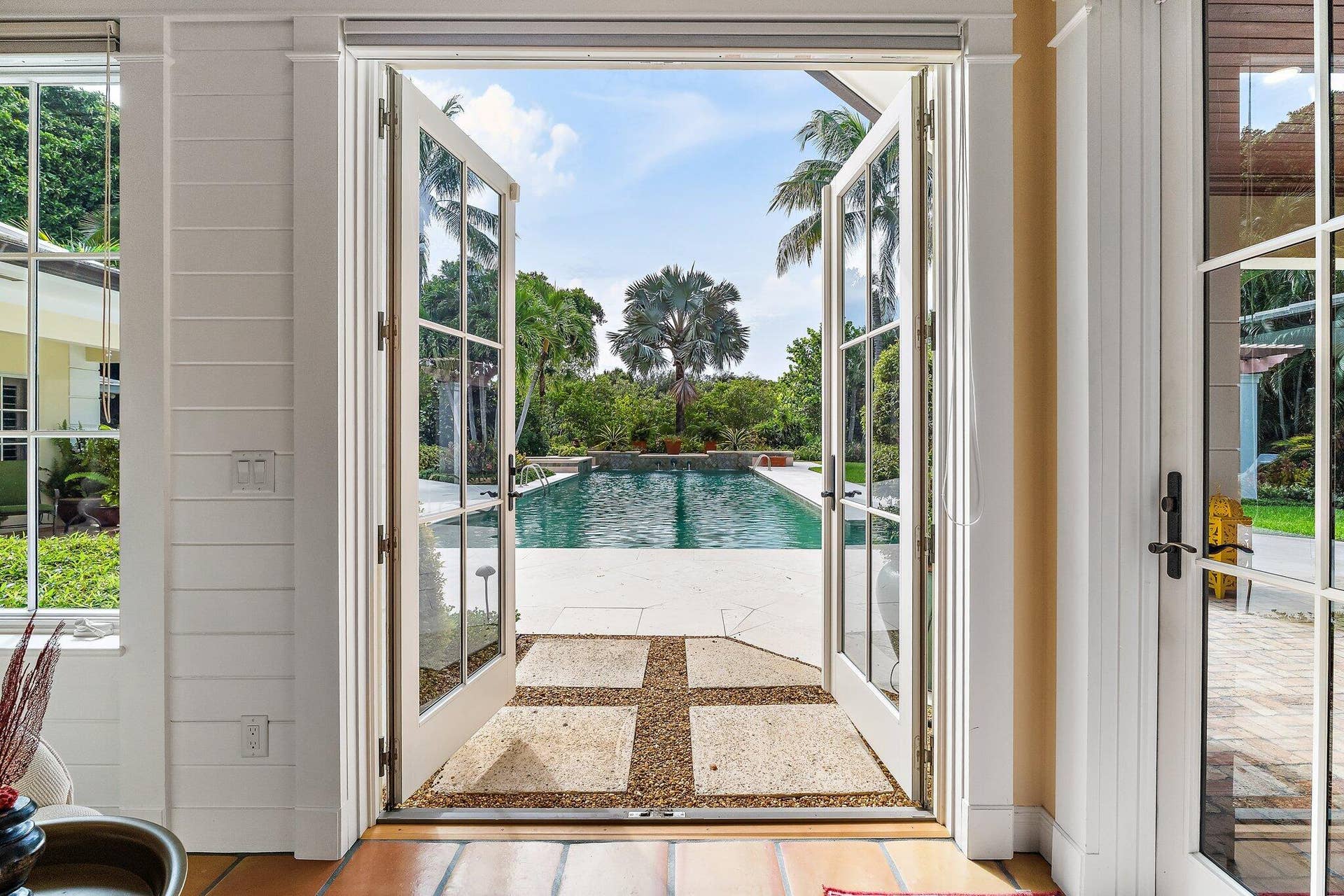12420 Plantation Lane, North Palm Beach, FL 33408 Family Room to Pool