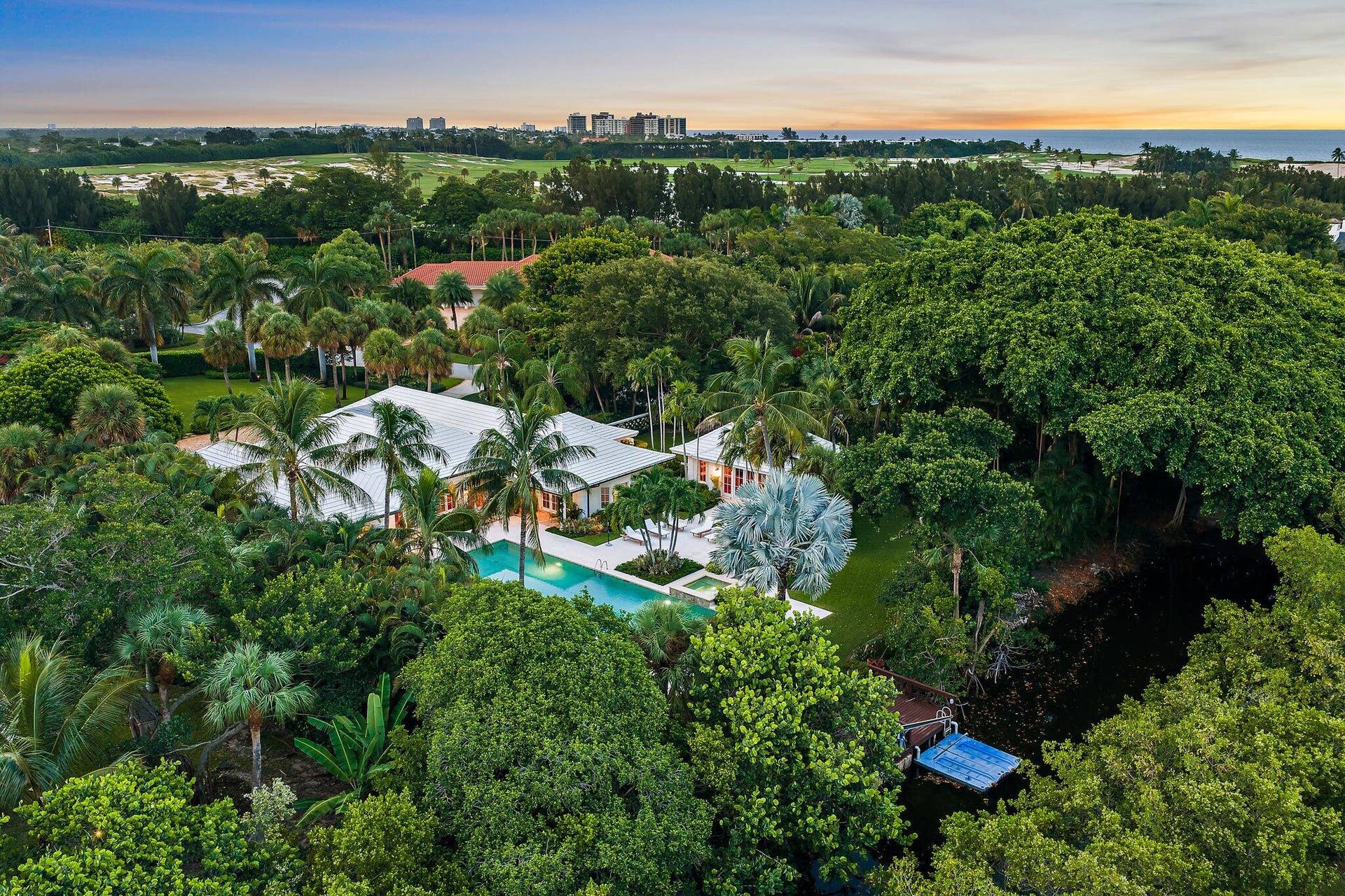 12420 Plantation Lane, North Palm Beach, FL 33408 Aerial Dusk