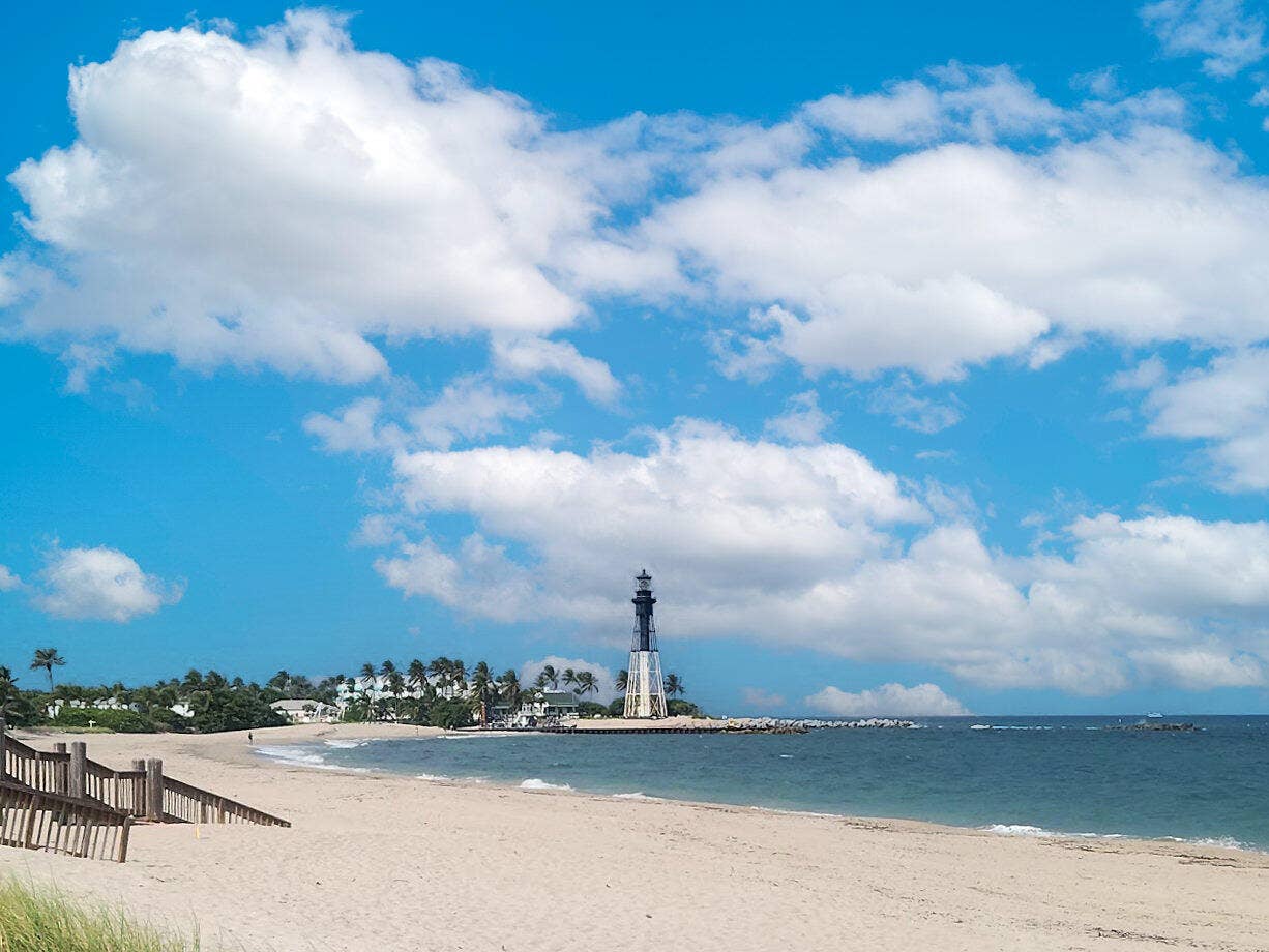 1776 BAY Drive, Pompano Beach, FL 33062 Expansive sandy beach with ocean frontage and beautiful lighthouse view