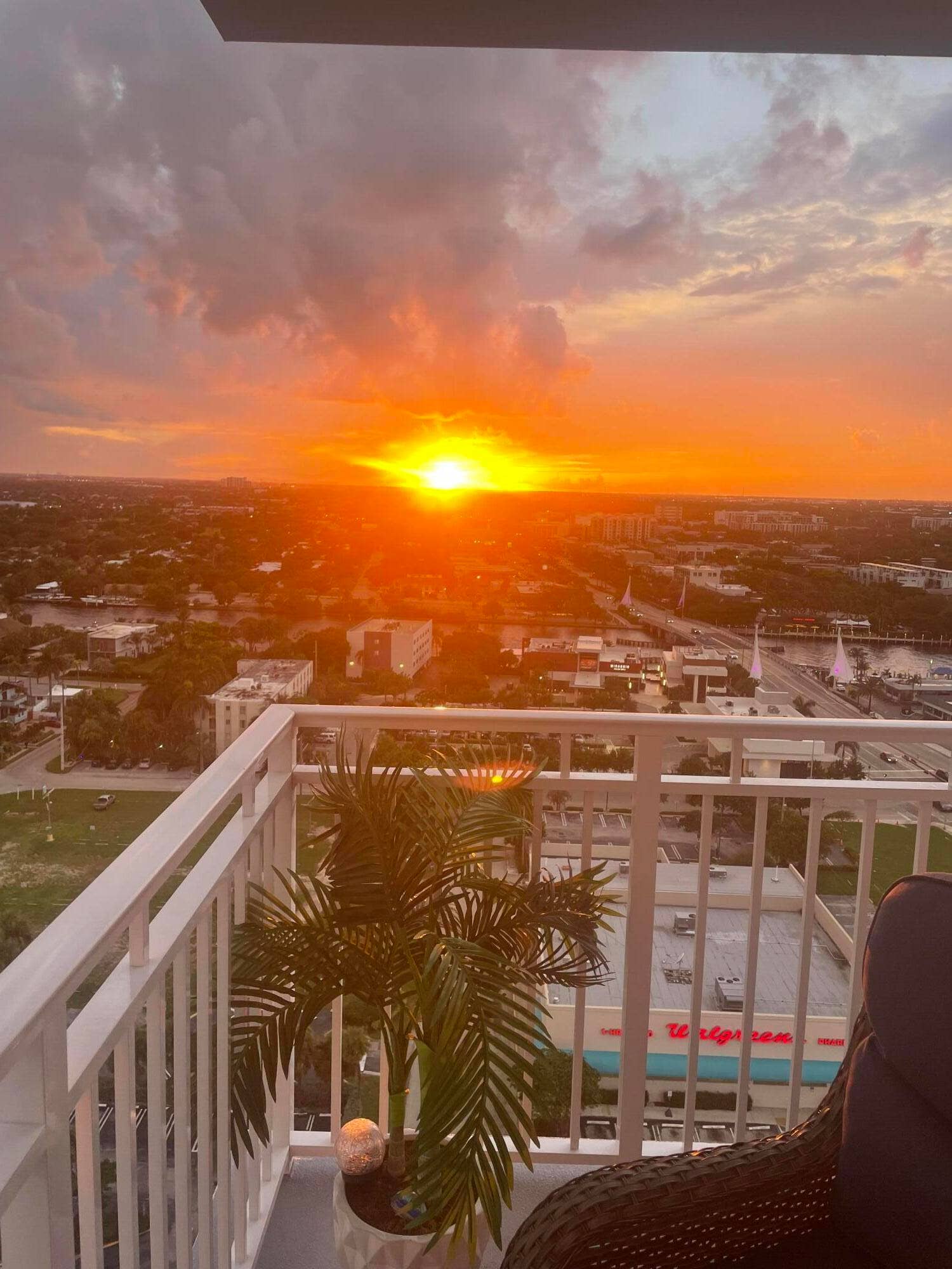 sunset from balcony