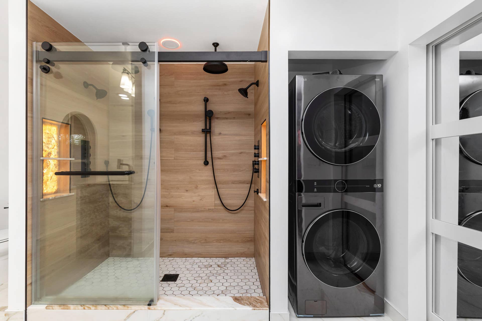 Upstairs Washer & Dryer in Primary Bath area