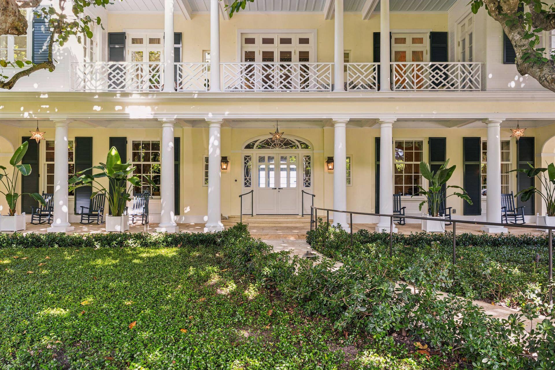 1919 N OCEAN Boulevard, Gulf Stream, FL 33483 Double deck porches entrance side