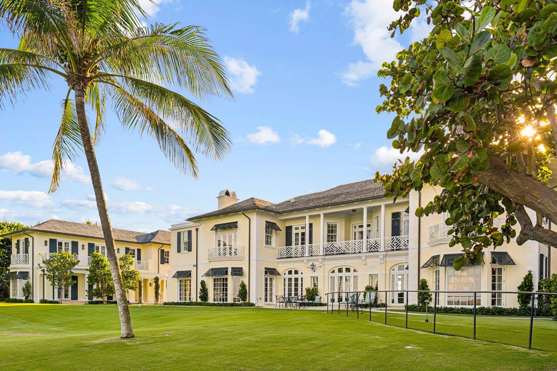 1919 N OCEAN Boulevard, Gulf Stream, FL 33483 East facade with Guest House at left