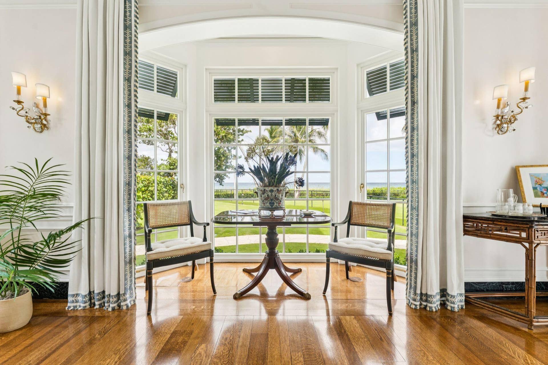 1919 N OCEAN Boulevard, Gulf Stream, FL 33483 Living room bay window