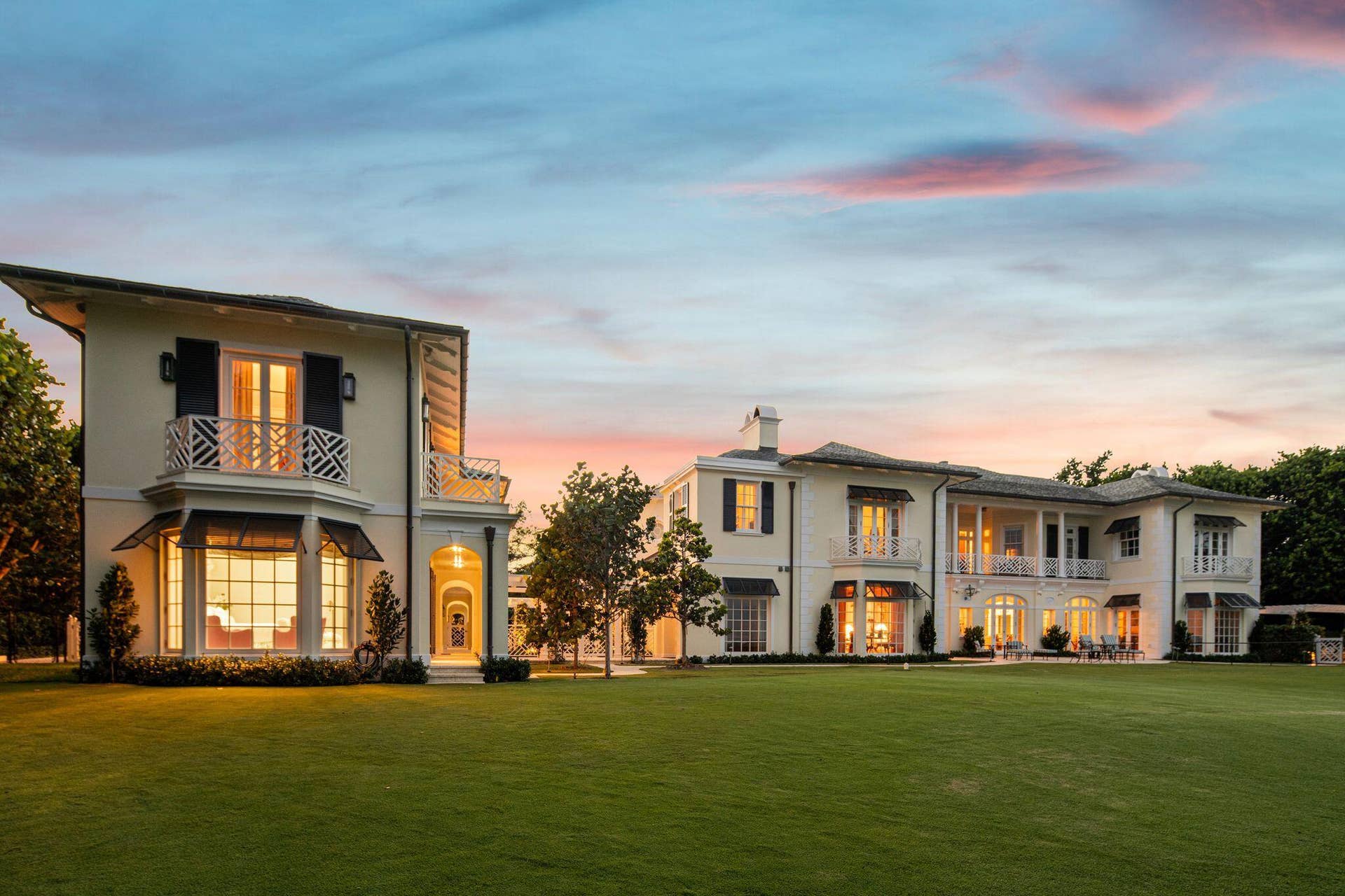 1919 N OCEAN Boulevard, Gulf Stream, FL 33483 East facade with Guest House at left