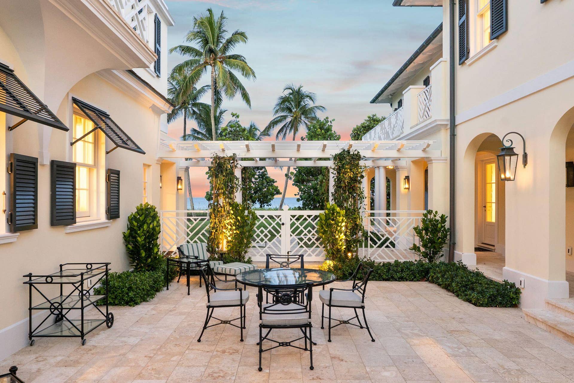 1919 N OCEAN Boulevard, Gulf Stream, FL 33483 Pergola/Terrace connecting Main and Guest houses