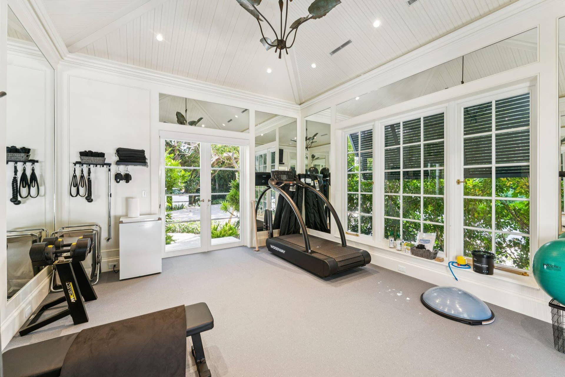1919 N OCEAN Boulevard, Gulf Stream, FL 33483 Gym next to garage