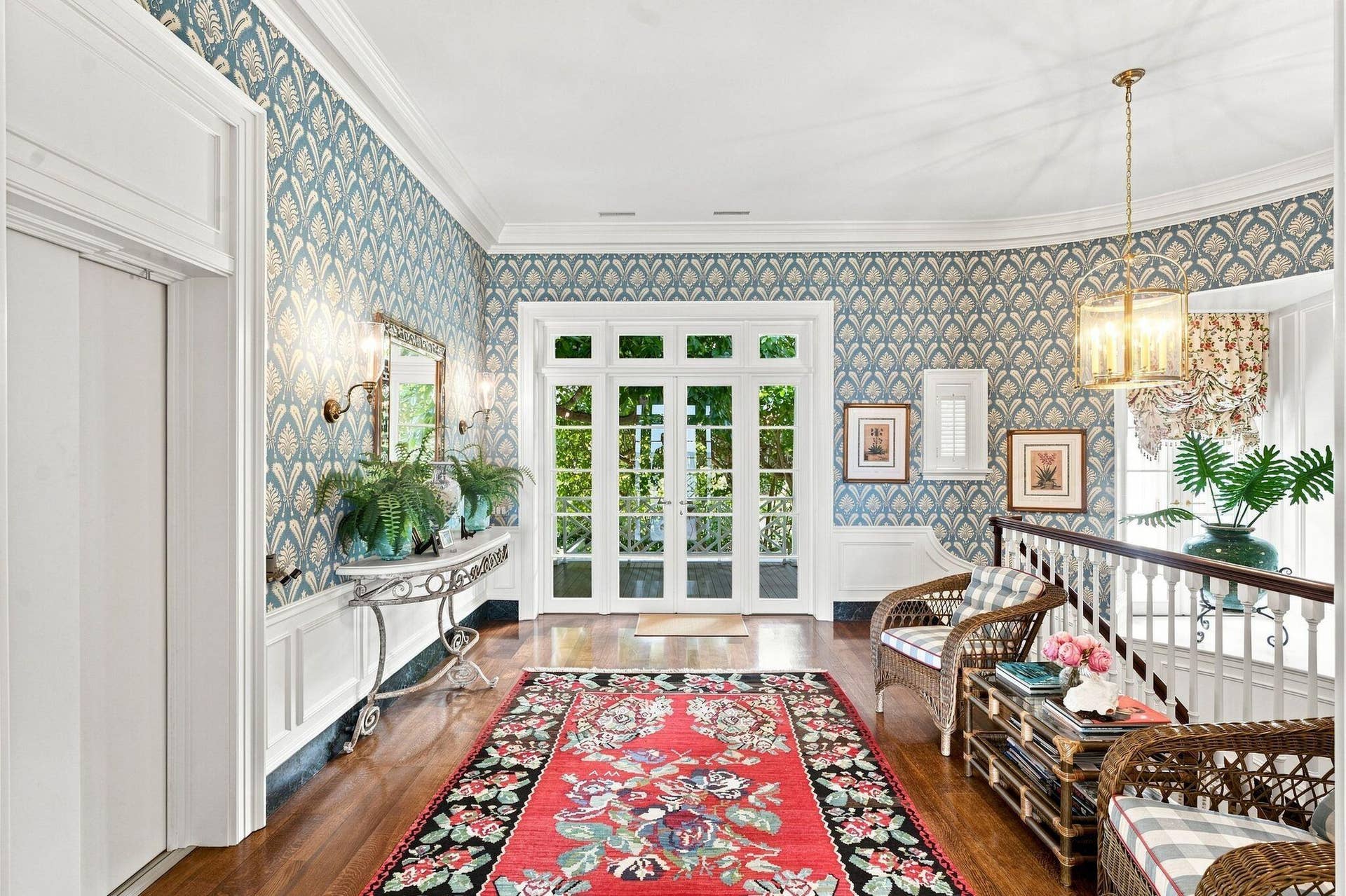 1919 N OCEAN Boulevard, Gulf Stream, FL 33483 Upstairs hall with elevator at left