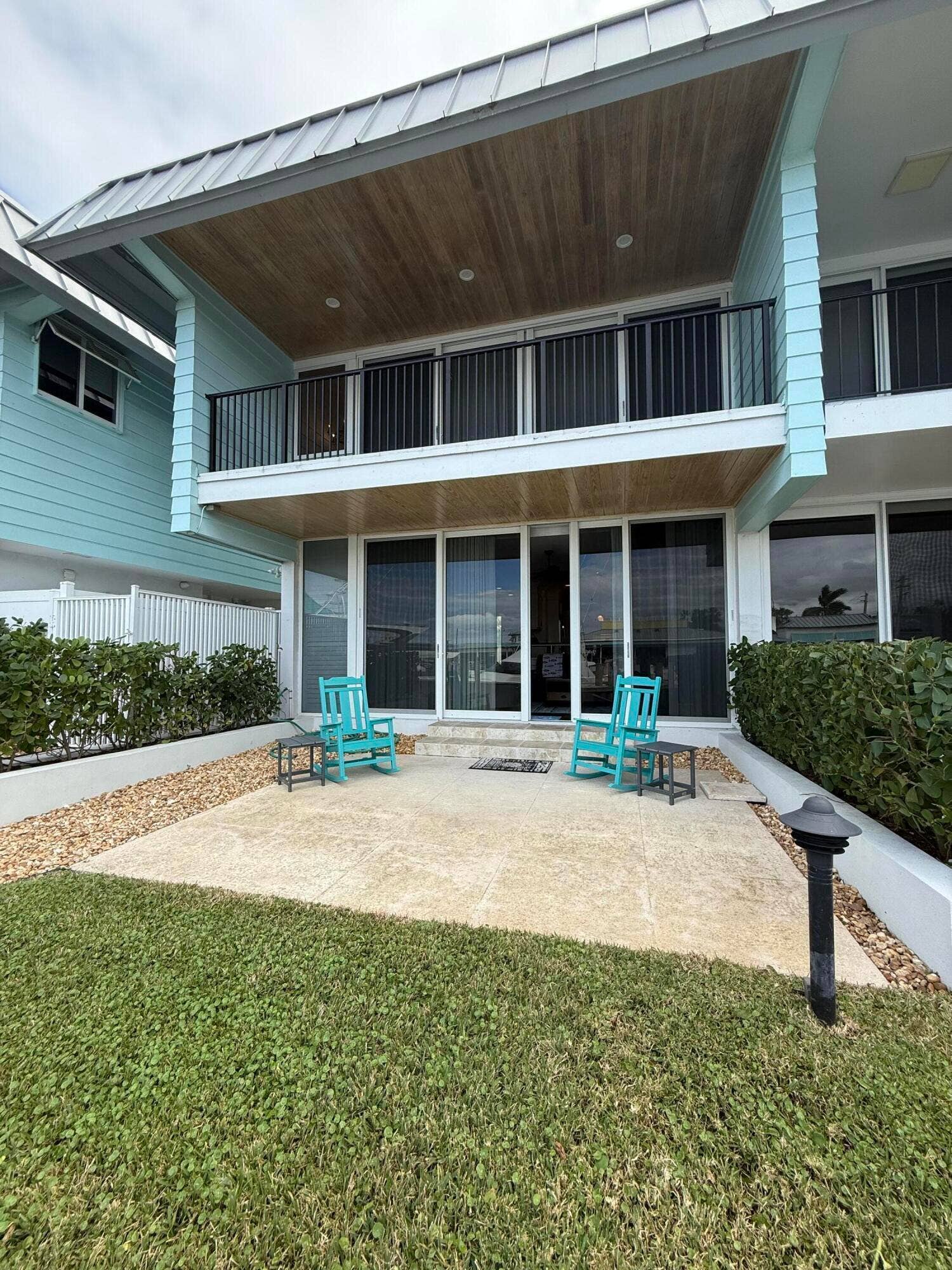 Back patio facing marina