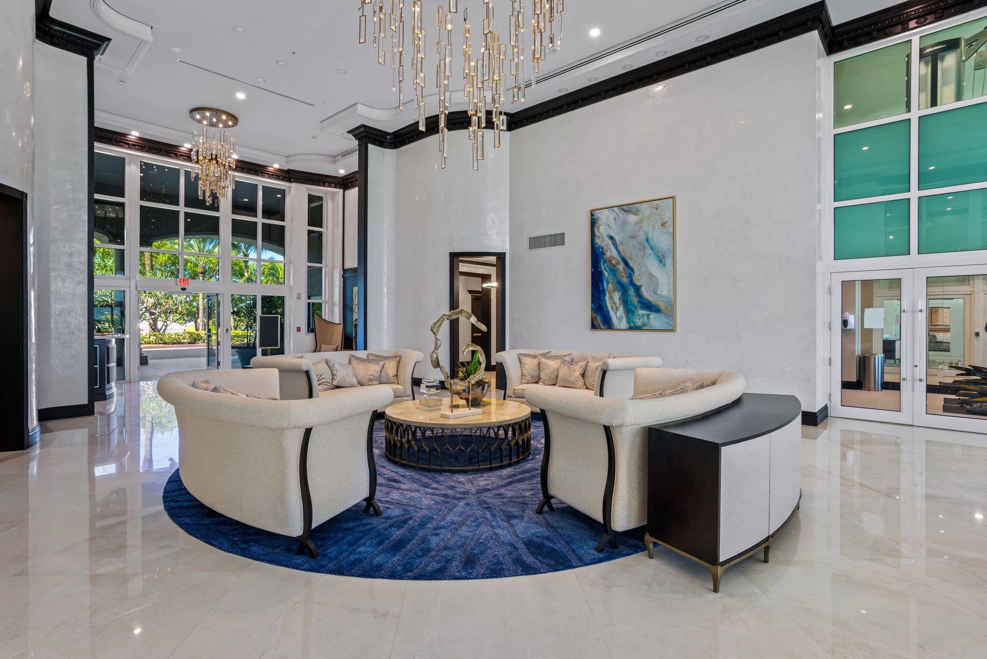 1063 Hillsboro Mile, #403, Hillsboro Beach, FL 33062 LOBBY SEATING VIEW