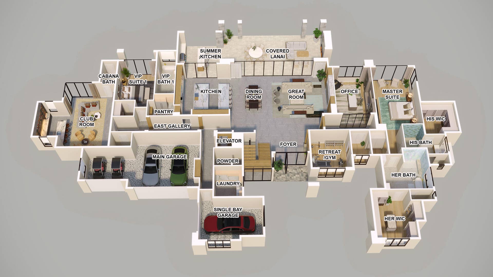 Le Bateau Floor Plan Rendering 1