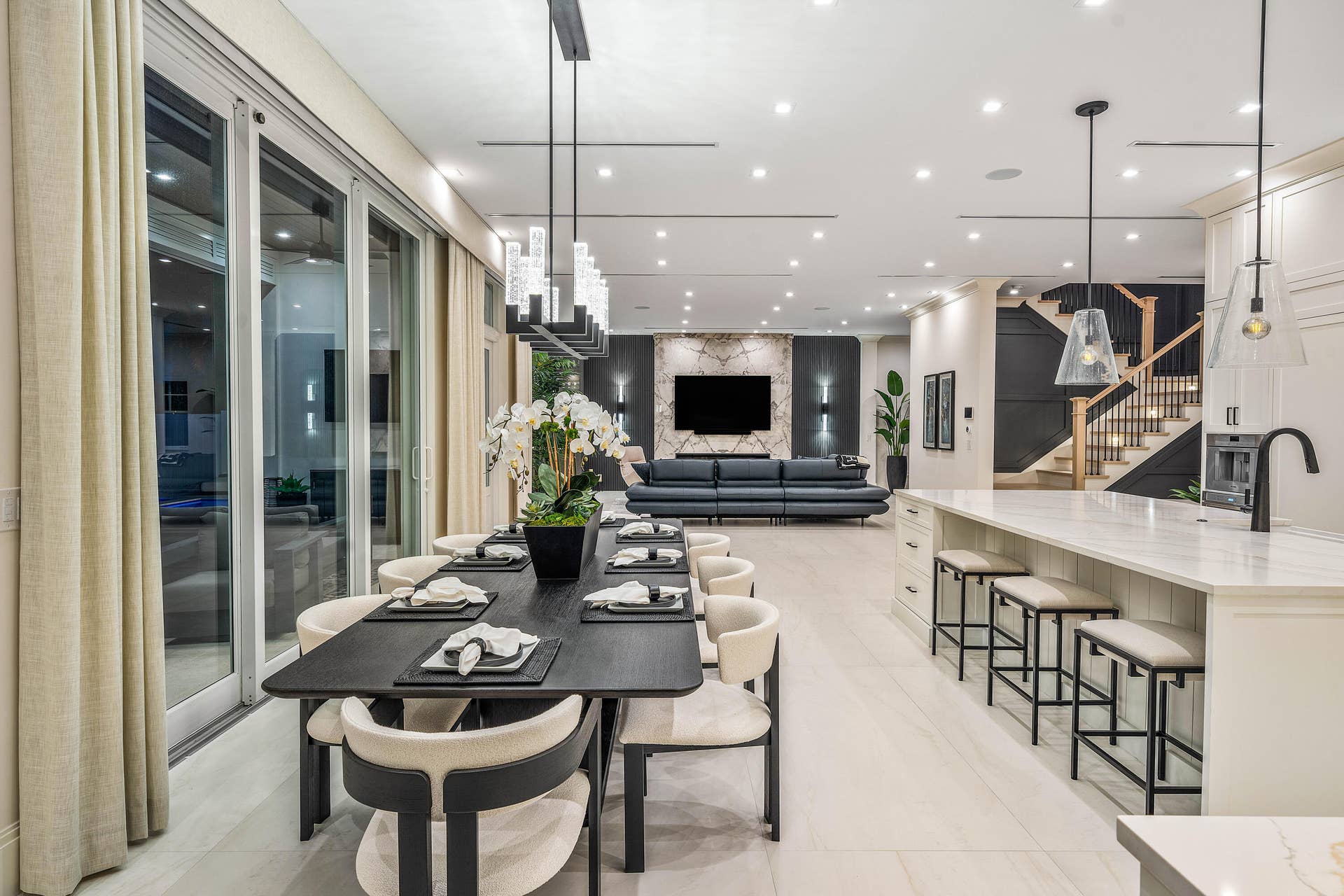 12898 S Shore Drive, Palm Beach Gardens, FL 33410 Dining, Family Room and Kitchen all integrated to form functional living space