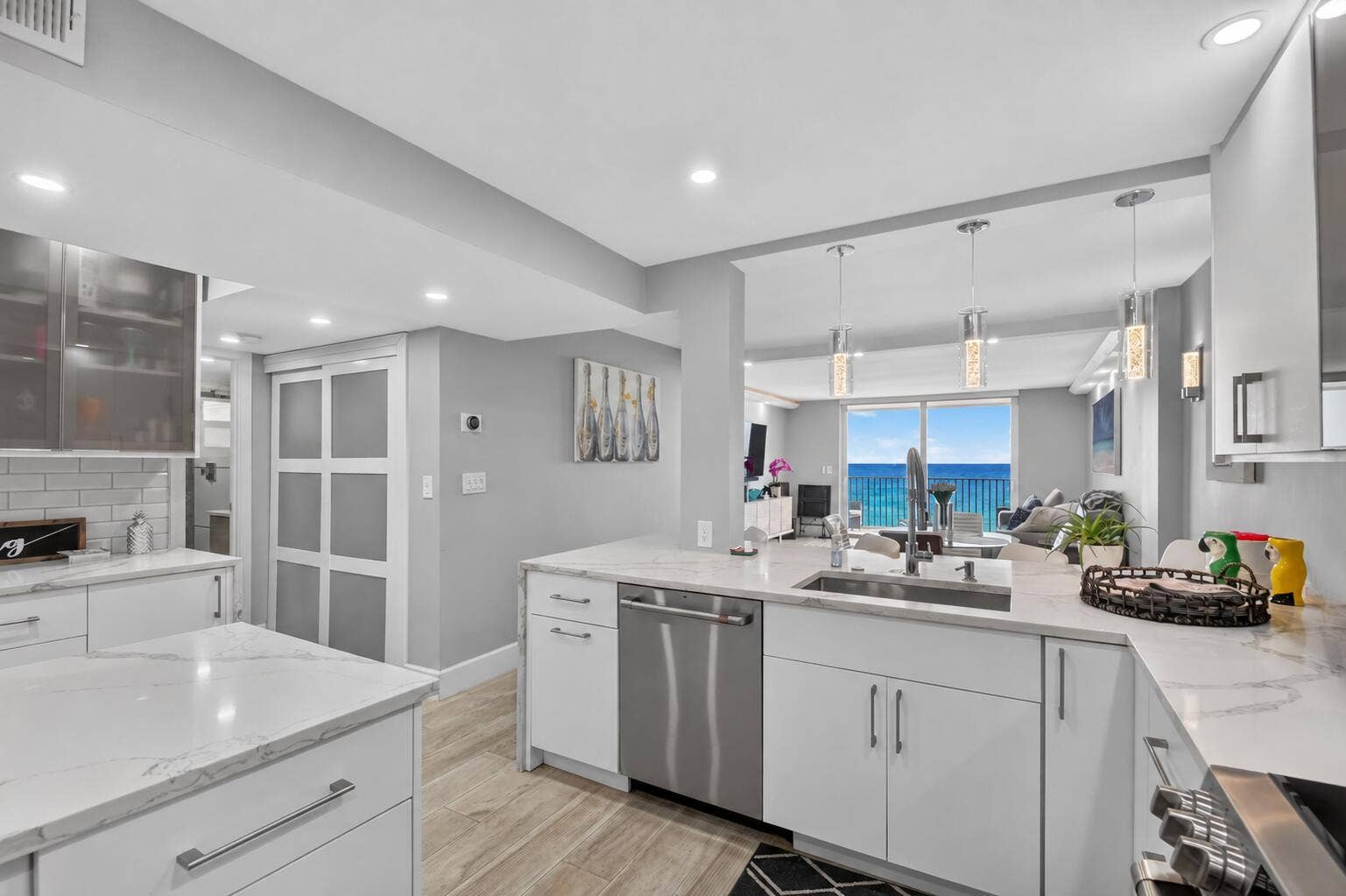 3580 S OCEAN Boulevard, #4F, South Palm Beach, South Palm Beach, FL 33480 Kitchen view of Ocean -