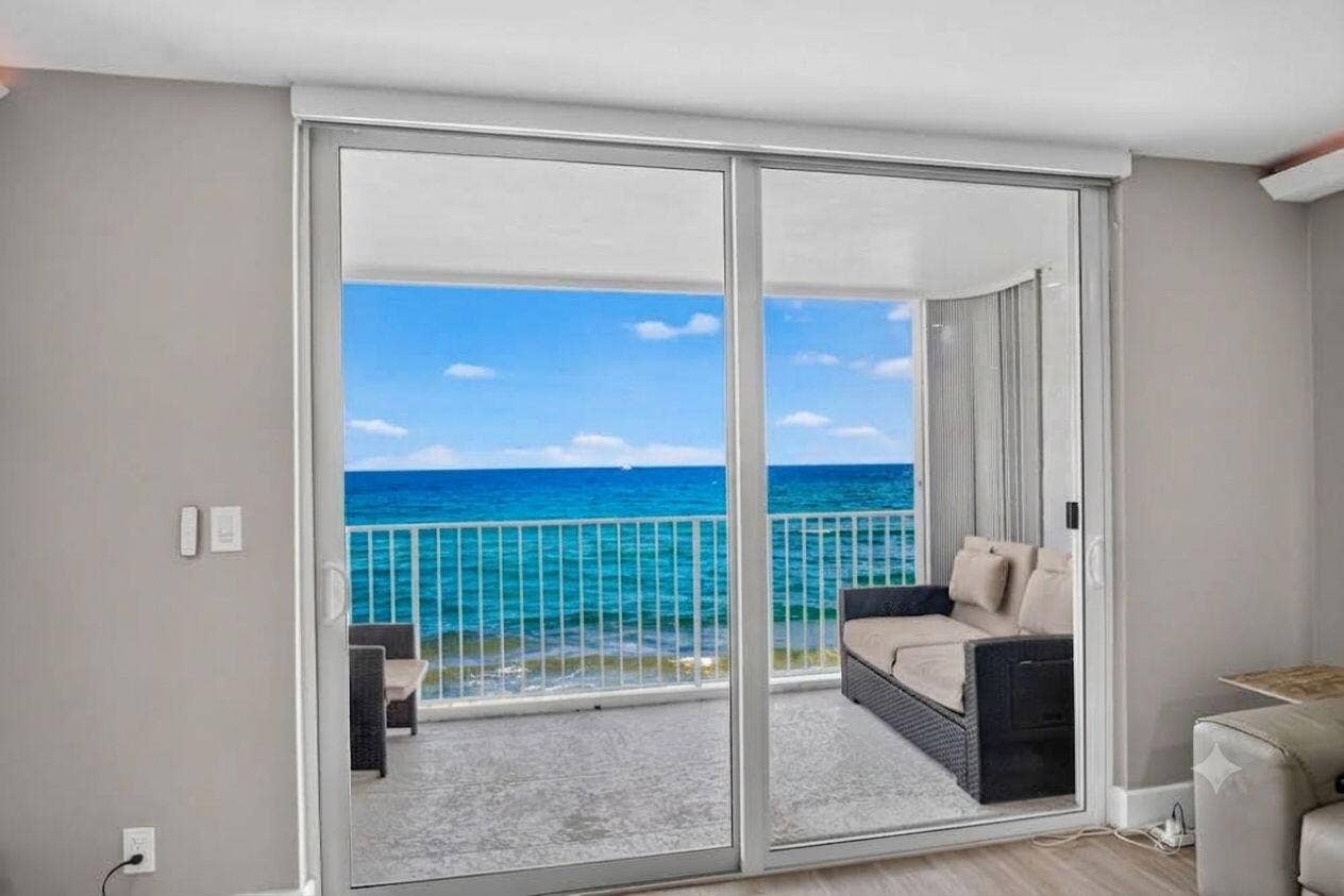 3580 S OCEAN Boulevard, #4F, South Palm Beach, South Palm Beach, FL 33480 Direct Ocean View from Living room Balcony.
