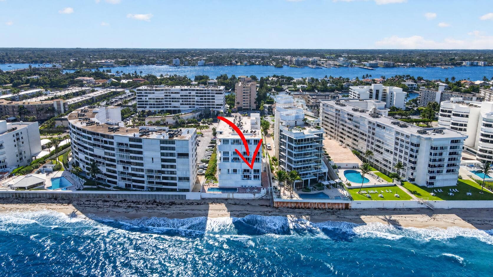 3580 S OCEAN Boulevard, #4F, South Palm Beach, South Palm Beach, FL 33480 Building right on the Ocean