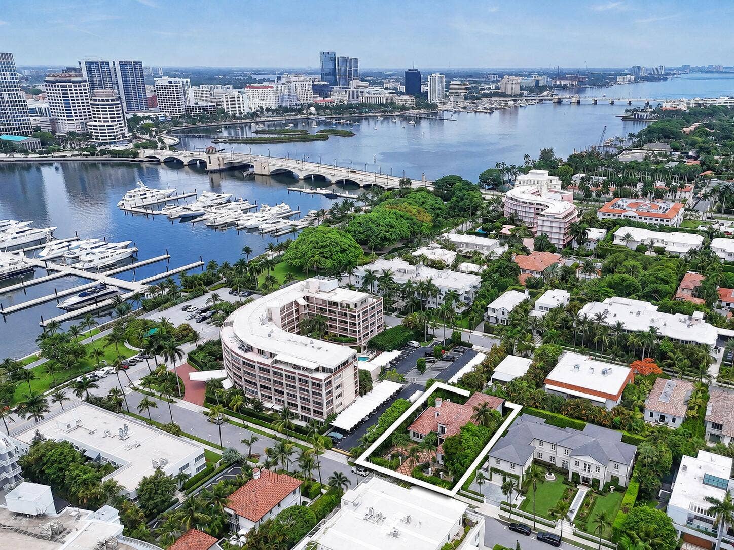437 Chilean Avenue, Palm Beach, FL 33480 Aerial North West Facing