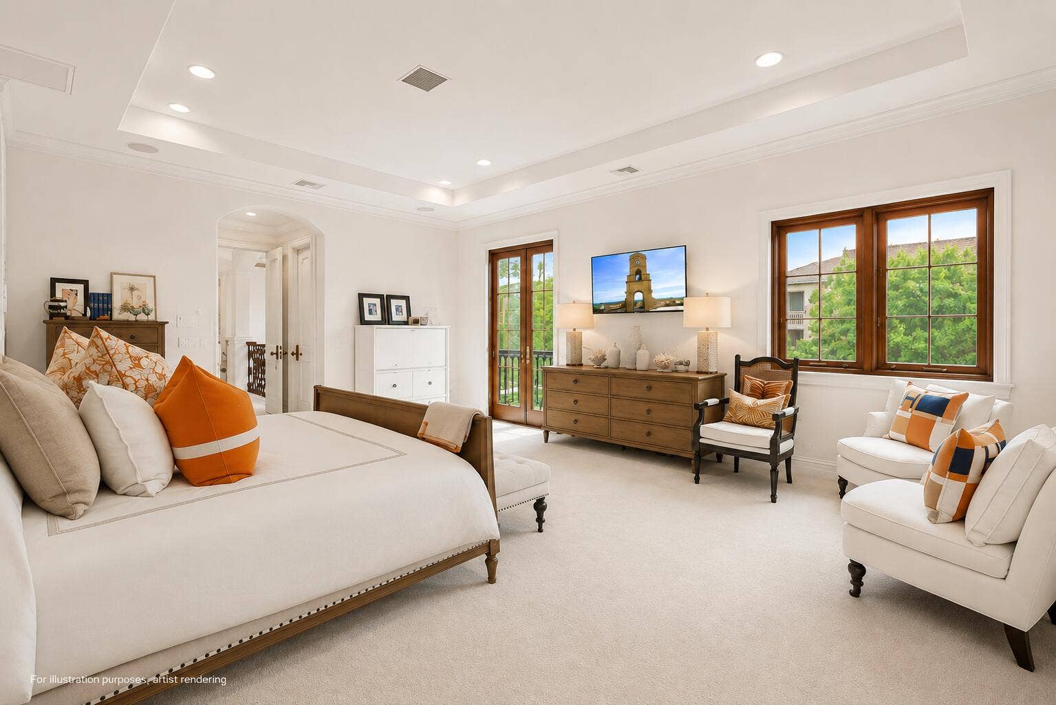 437 Chilean Avenue, Palm Beach, FL 33480 Primary Bedroom Virtually Enhanced