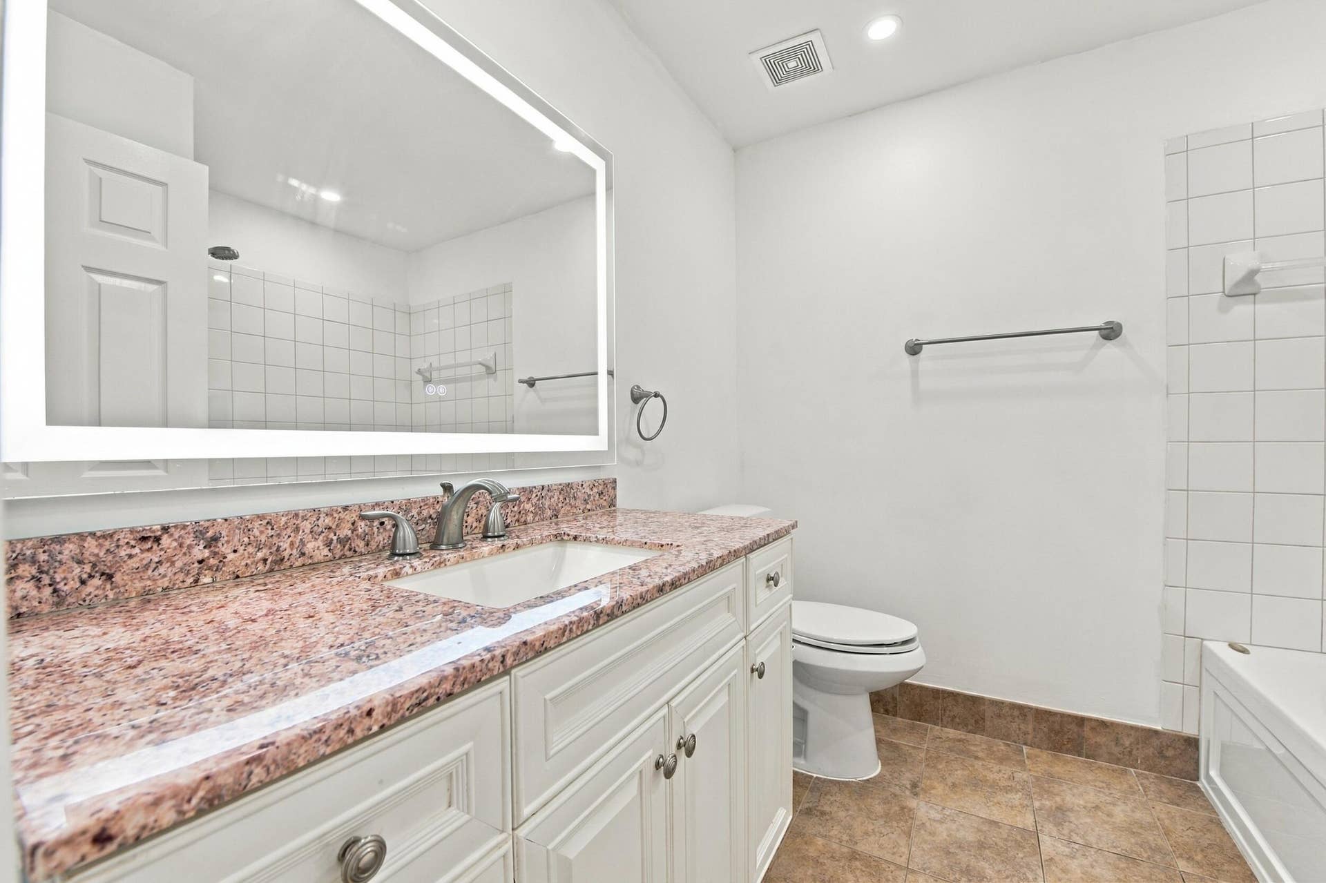 Spacious primary bathroom