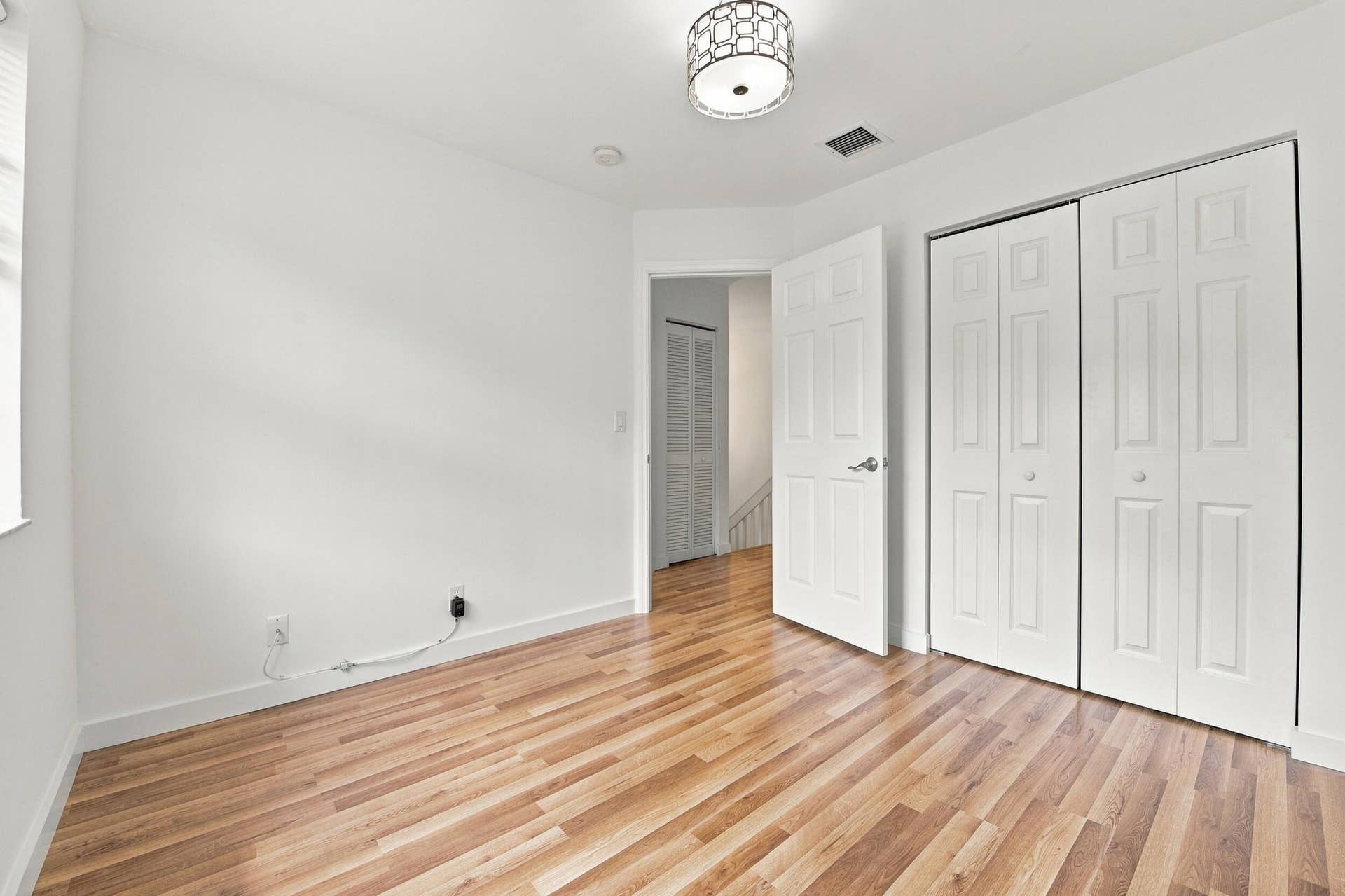 Spacious bedroom with natural light