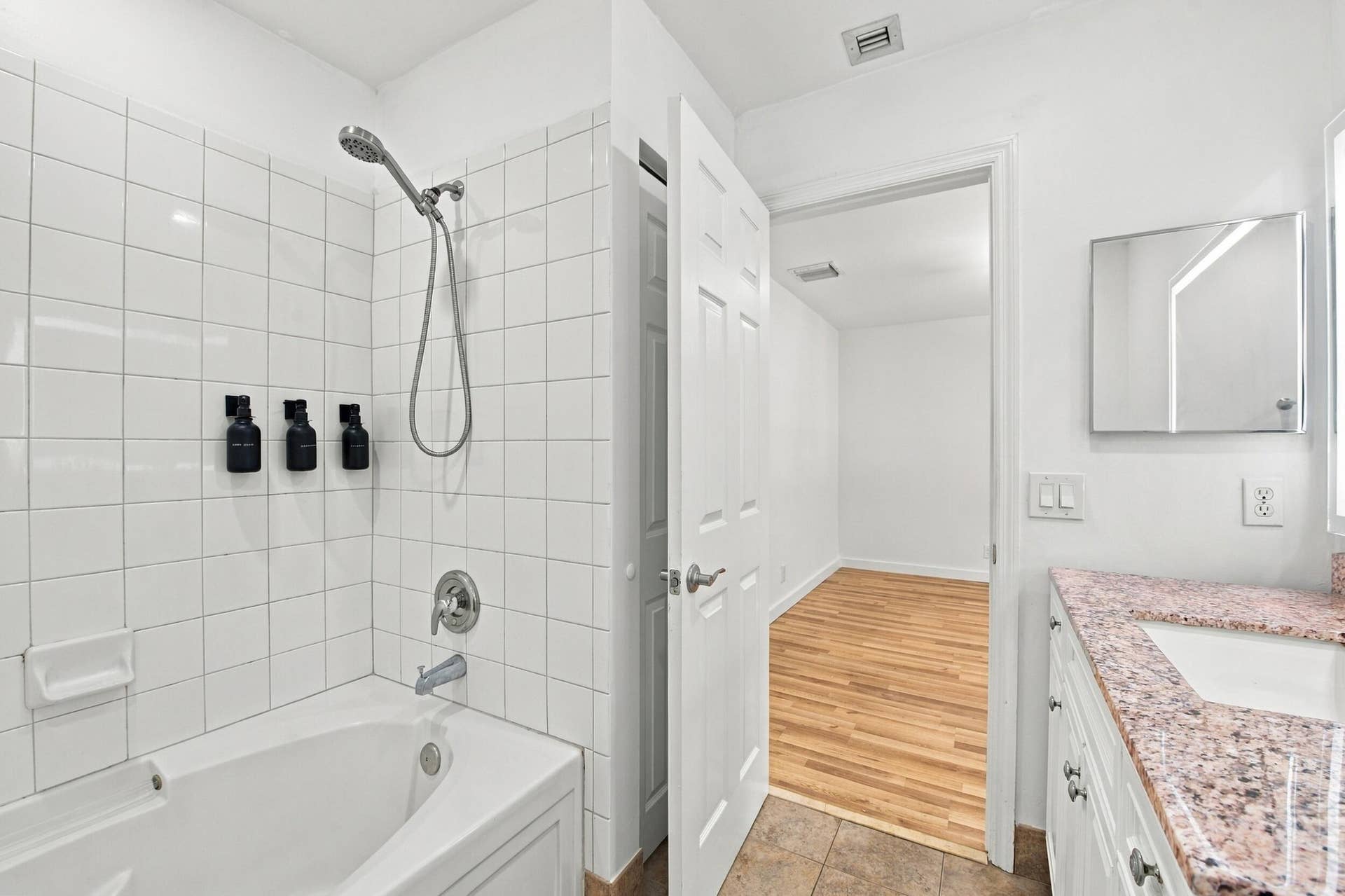 Spacious primary bathroom