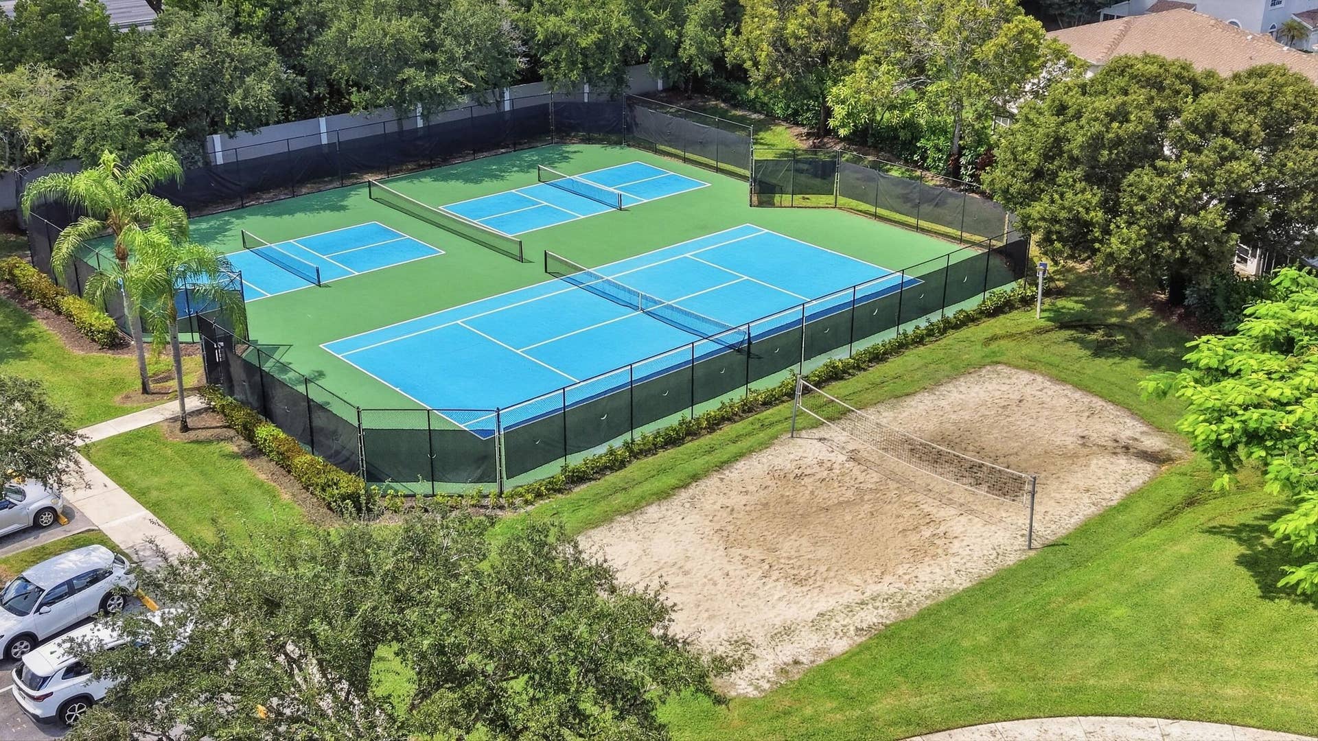 Beautifully landscaped gated Homeowners Association. Our community offers two swimming pools and playgrounds, a tennis court, basketball court, exercise room, barbeque areas, lake, and clubhouse.
