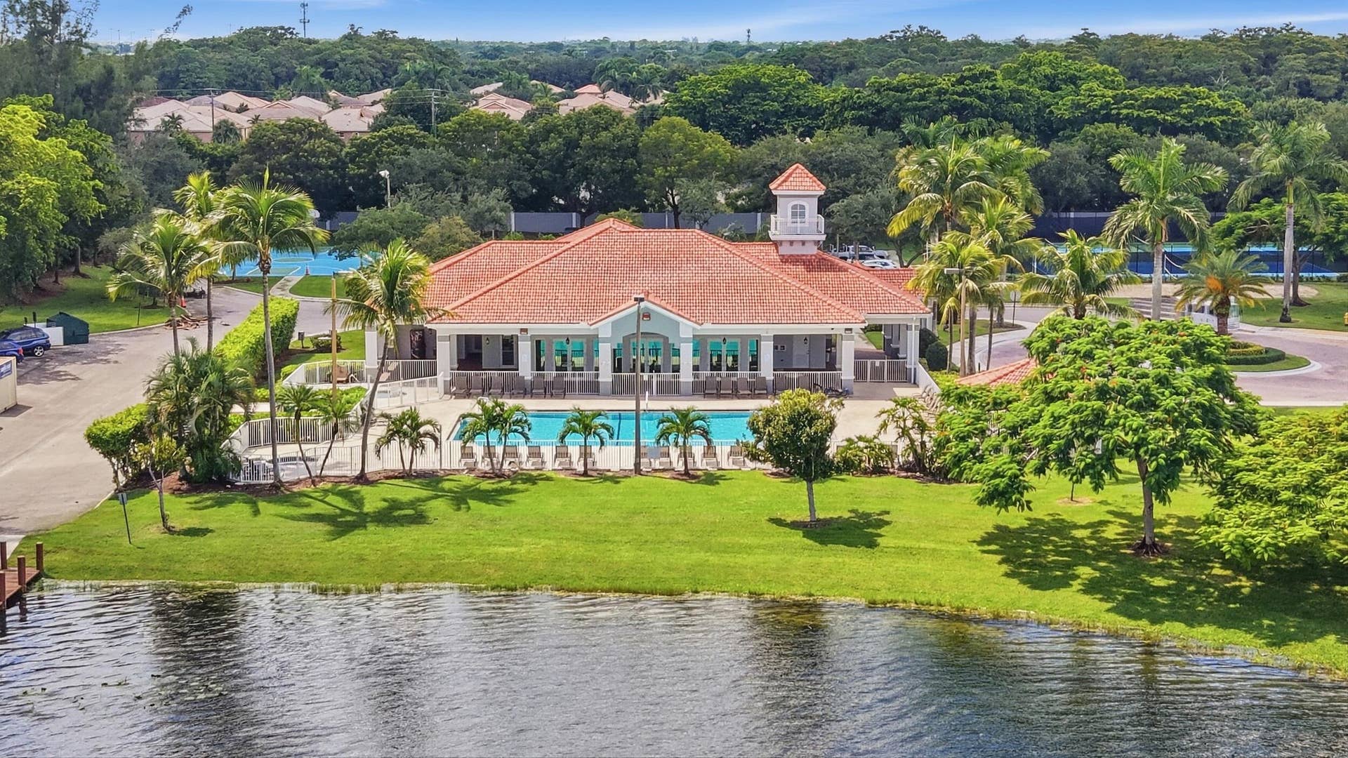Beautifully landscaped gated Homeowners Association. Our community offers two swimming pools and playgrounds, a tennis court, basketball court, exercise room, barbeque areas, lake, and clubhouse.