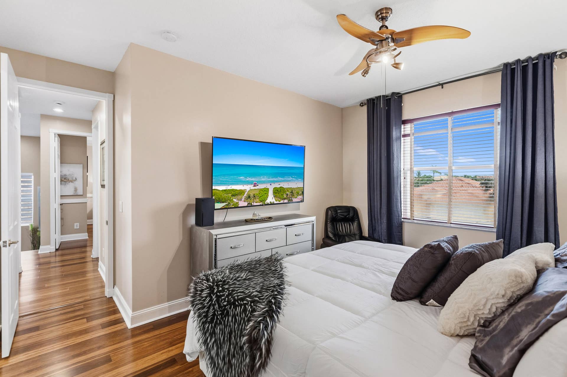 Additional view highlights the bedrooms generous size and natural light.