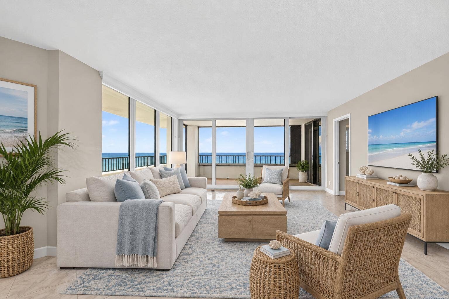 600 Ocean Drive, #9A, Juno Beach, FL 33408 LIVING ROOM VIRTUAL