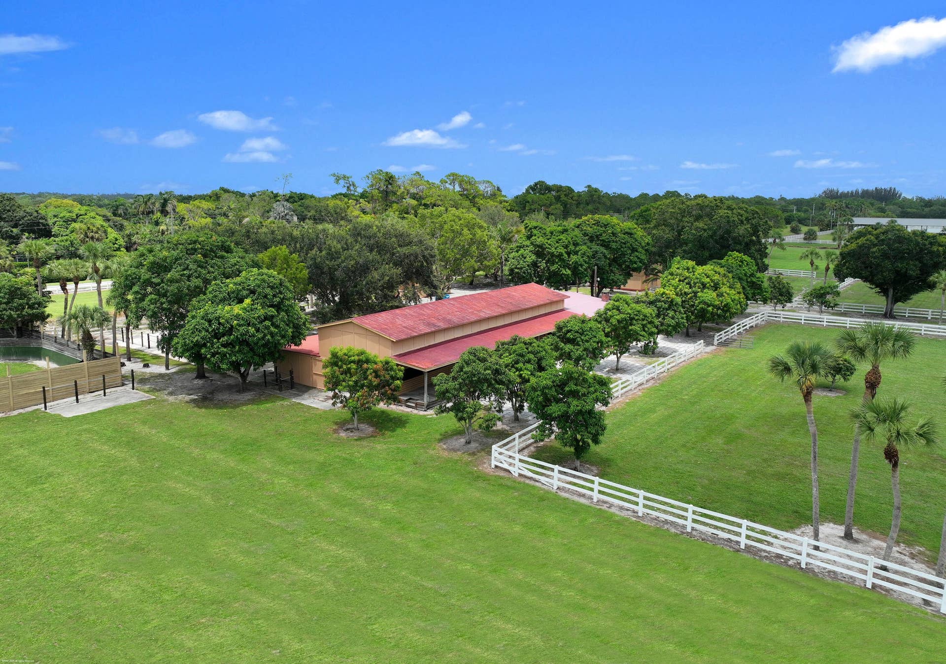 3516 Hanover Circle, Loxahatchee, FL 33470 Aerial of Barn