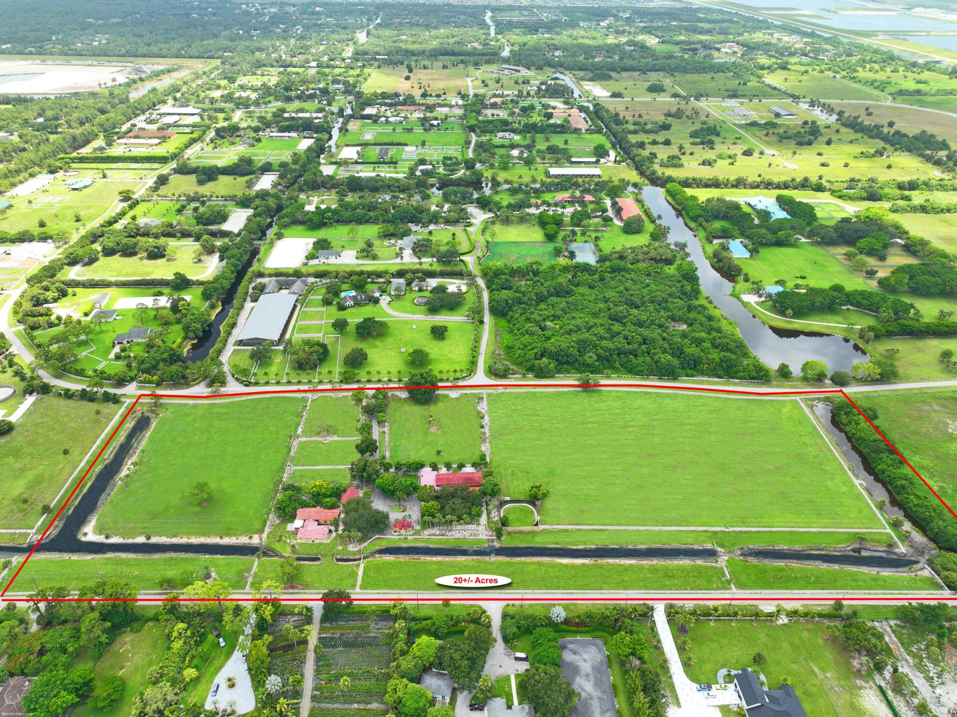 3516 Hanover Circle, Loxahatchee, FL 33470 Aerial of 20+ Acres
