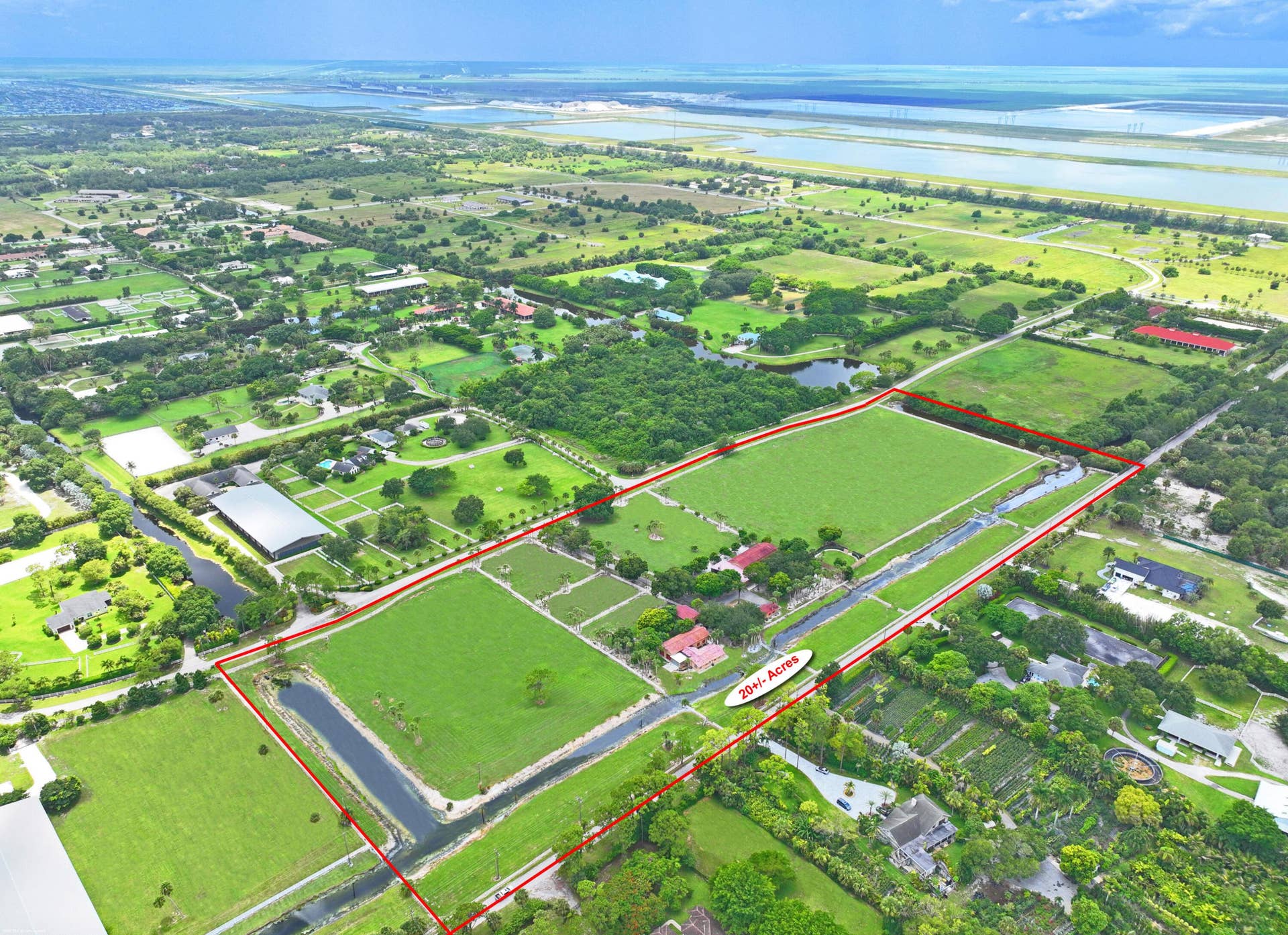 3516 Hanover Circle, Loxahatchee, FL 33470 Aerial of 20+ Acres