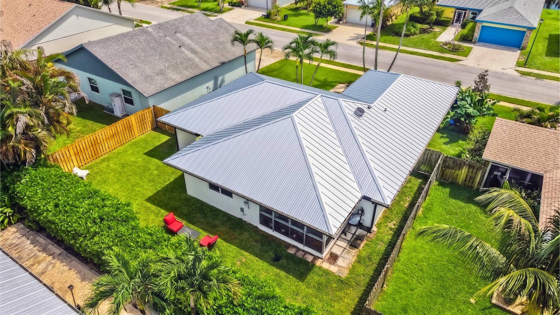 129 Stillwater Circle, Jupiter, FL 33458 Aerial Backyard