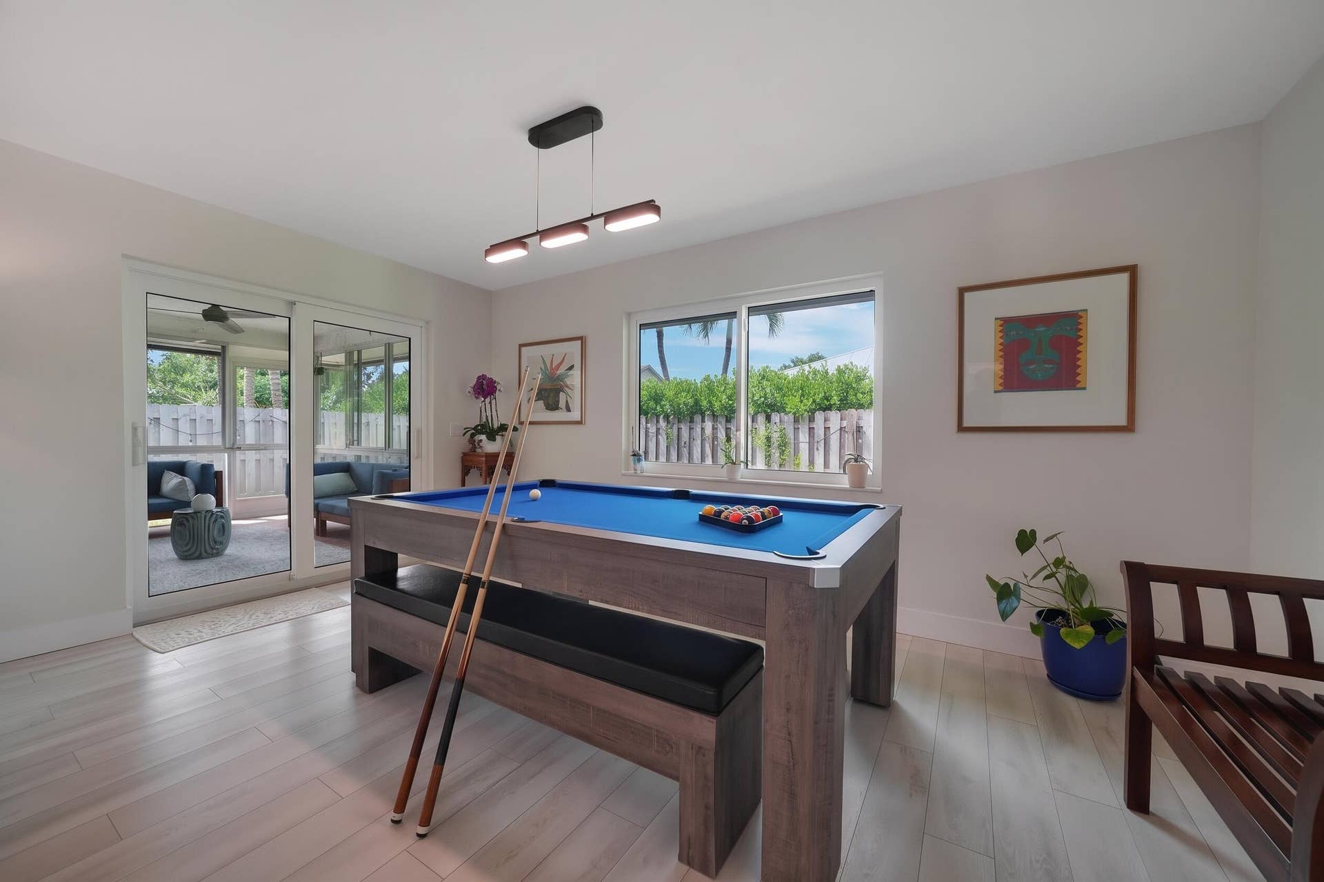 129 Stillwater Circle, Jupiter, FL 33458 Dining Table Conversion to Pool Table