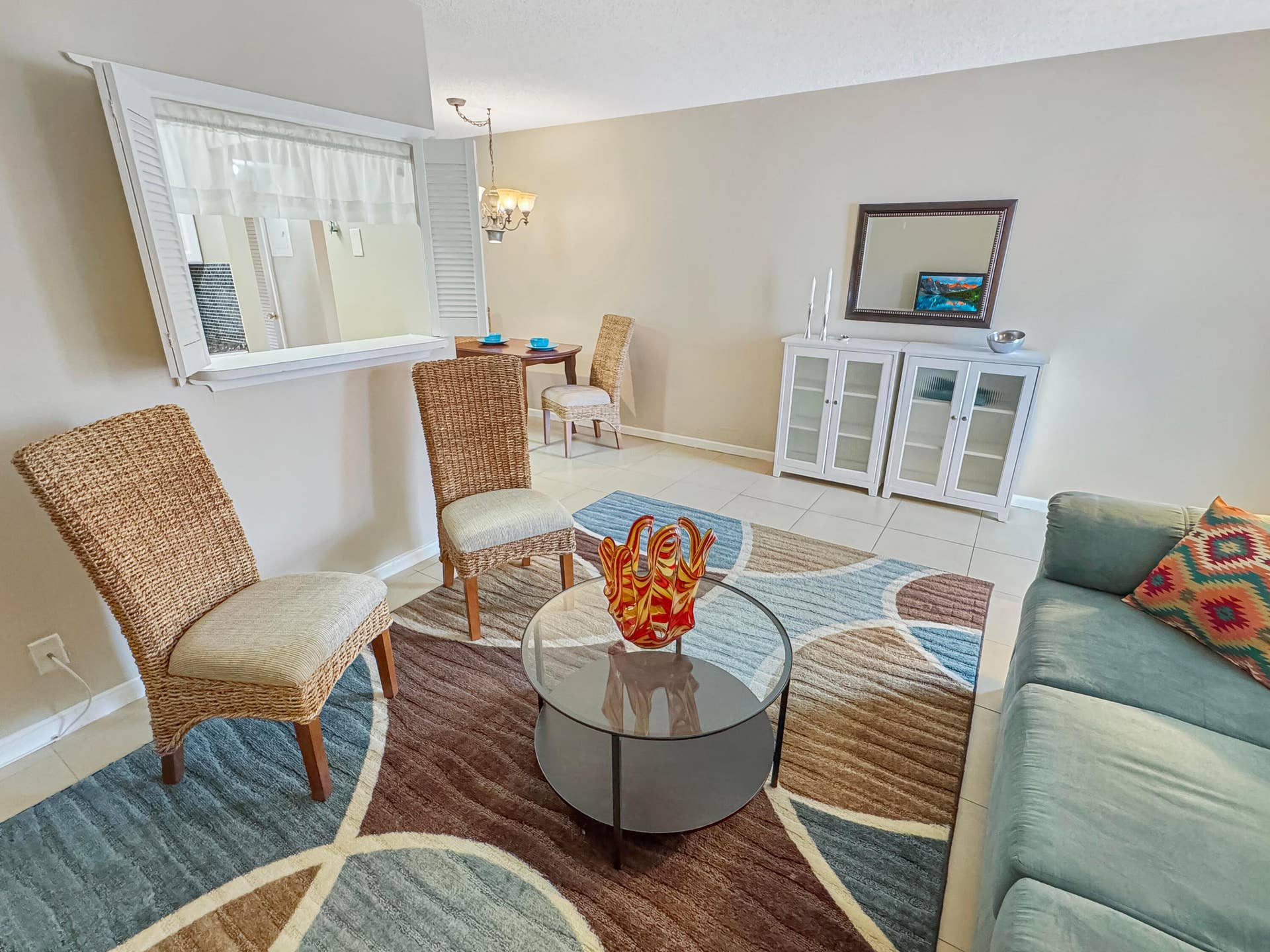 1013 HARWOOD C, #1013, Deerfield Beach, FL 33442 White interior pass-through window with louvered shutters