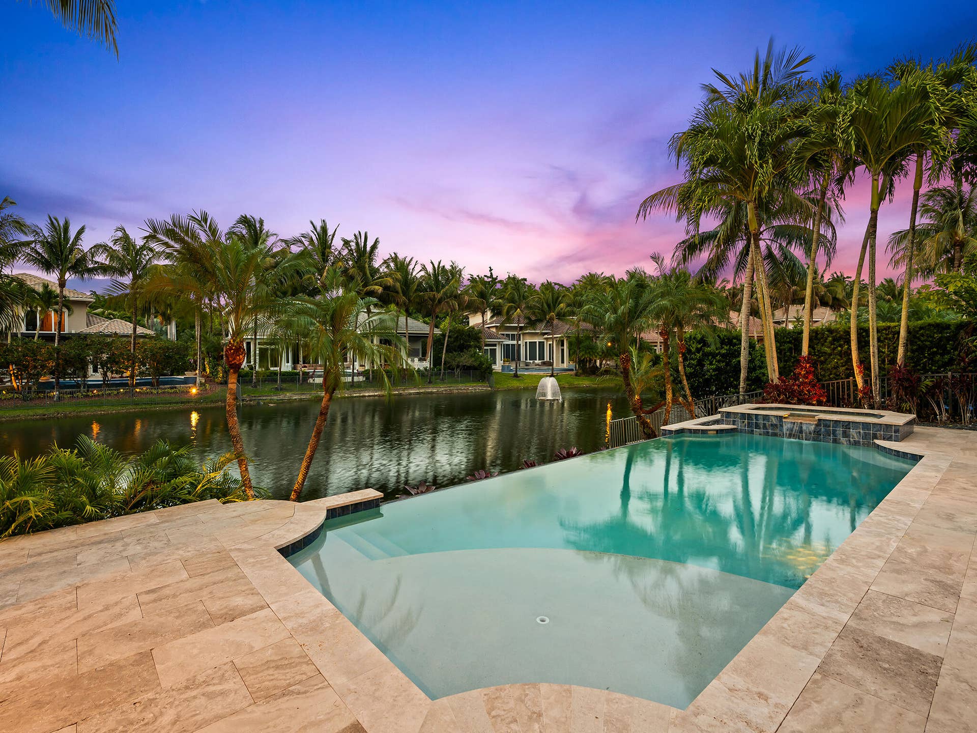 10241 KEY PLUM Street, Plantation, FL 33324 Water View at Twilight