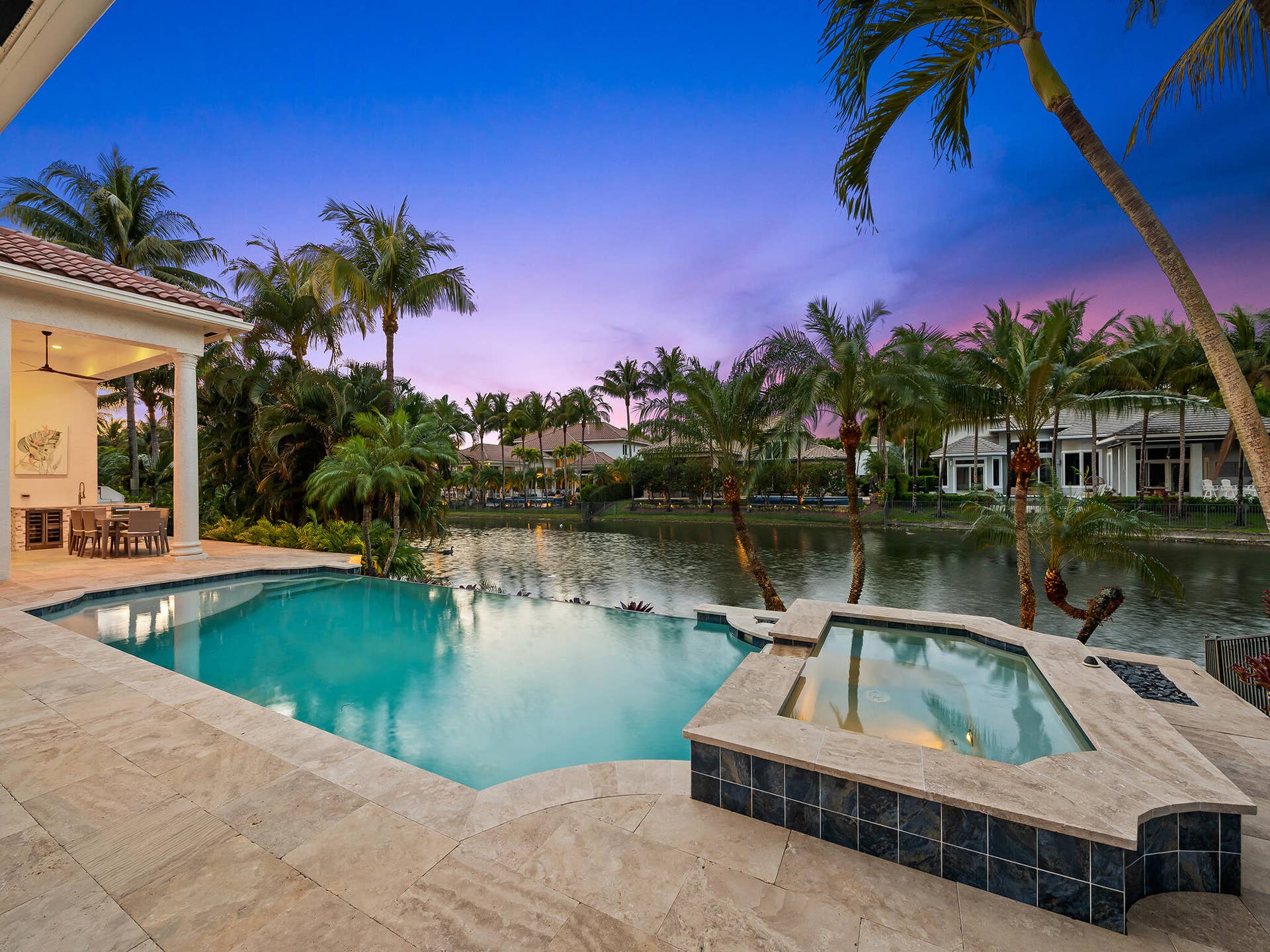 10241 KEY PLUM Street, Plantation, FL 33324 Water View at Twilight