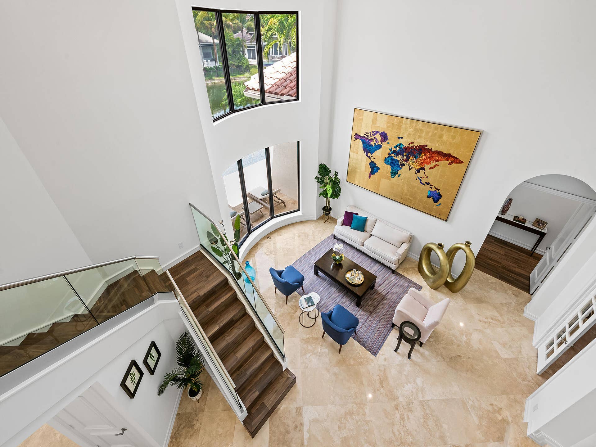 10241 KEY PLUM Street, Plantation, FL 33324 View of Living Room from Second Floor Loft