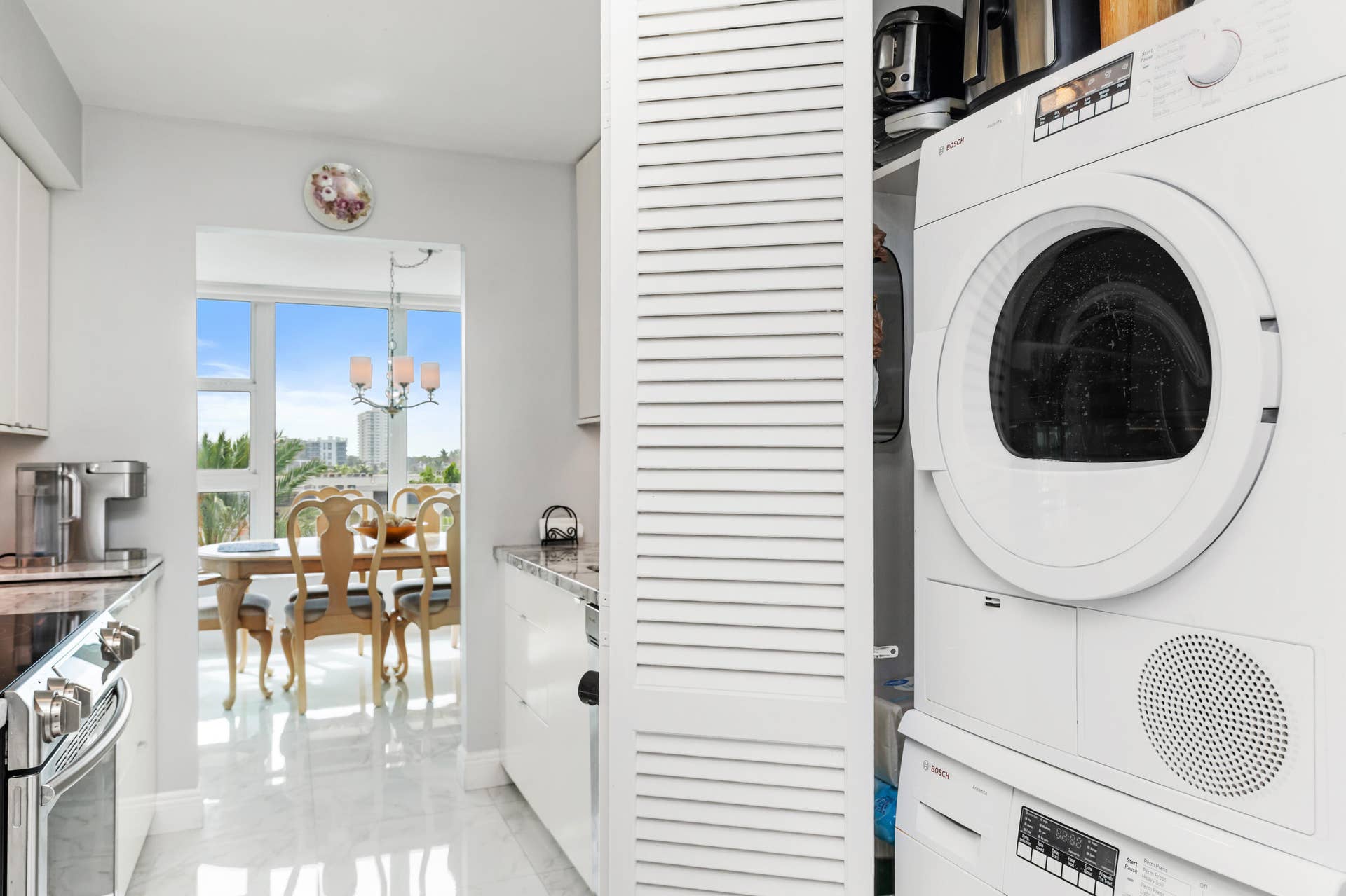 Bosch Laundry Appliances in Kitchen