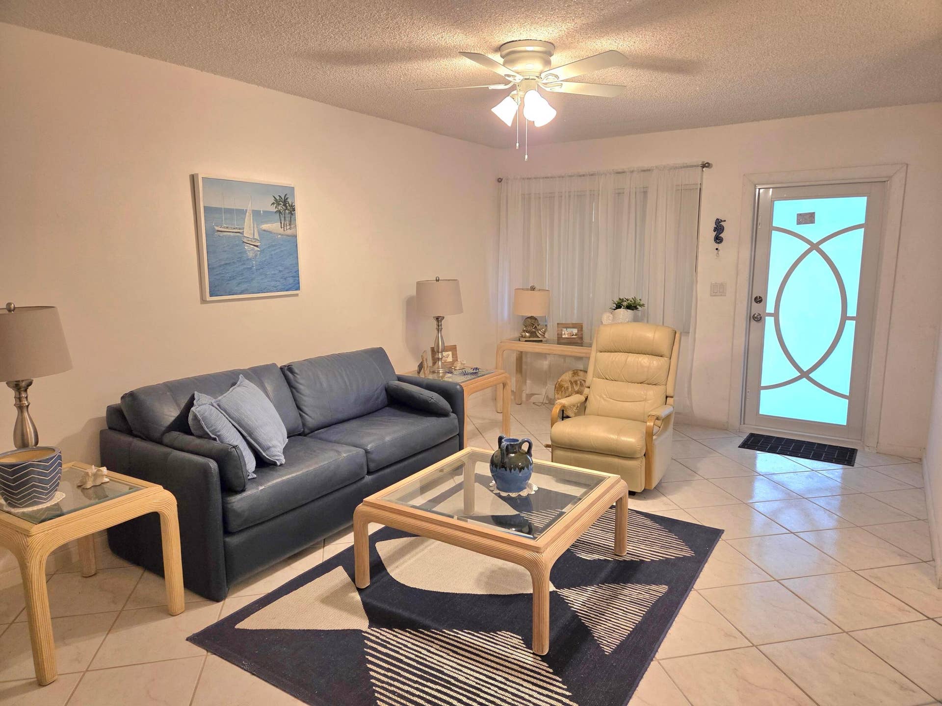 2100 NE 38TH Street, #110, Lighthouse Point, FL 33064 Wonderfully Furnished Living Room