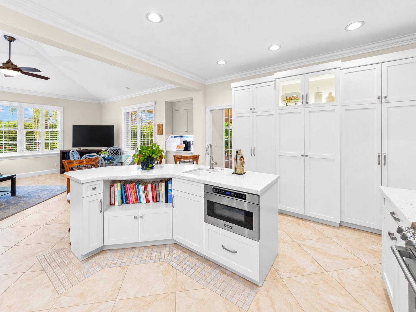 Expansive Kitchen facing the Family Room
