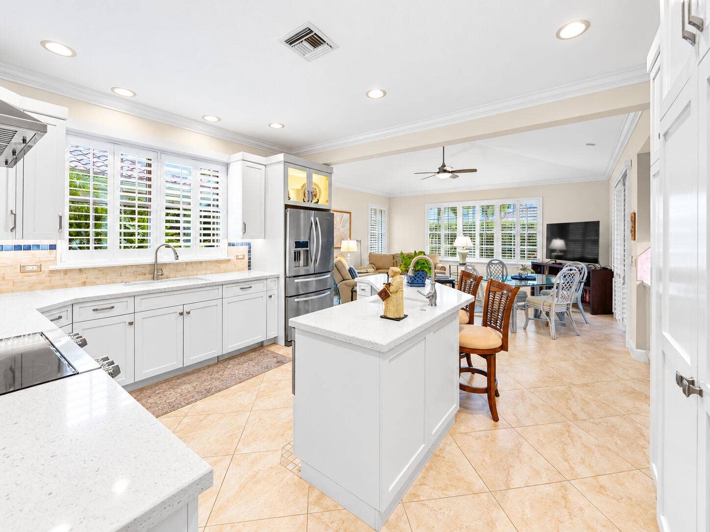 Expansive Kitchen Facing the Family Room