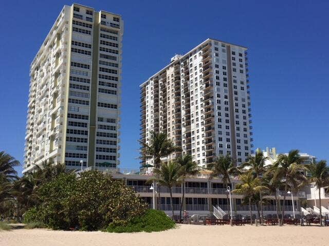 Bldgs from beach