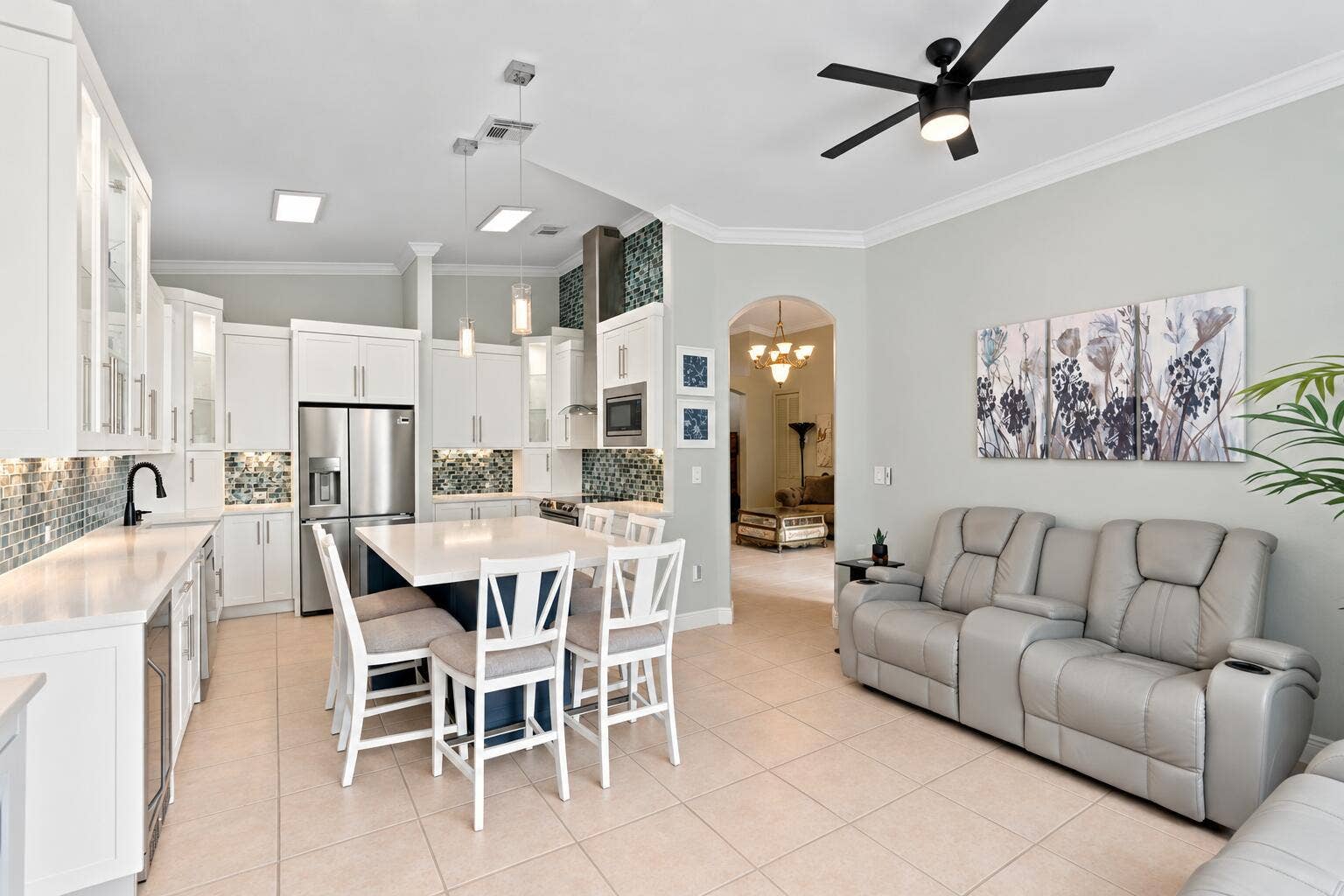 The family room flows directly into the kitchen for easy everyday living and entertaining.