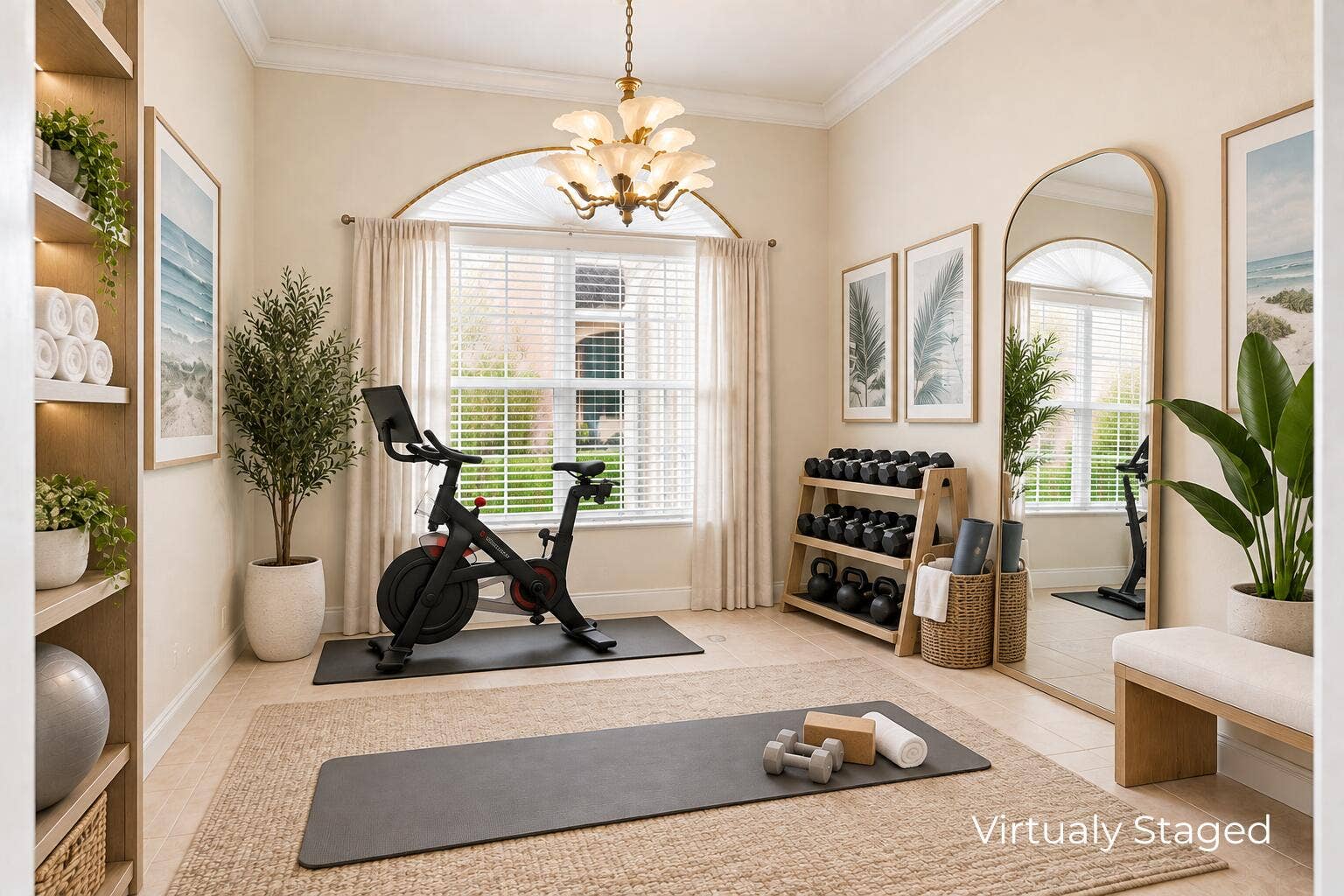 Virtually Staged home gym.