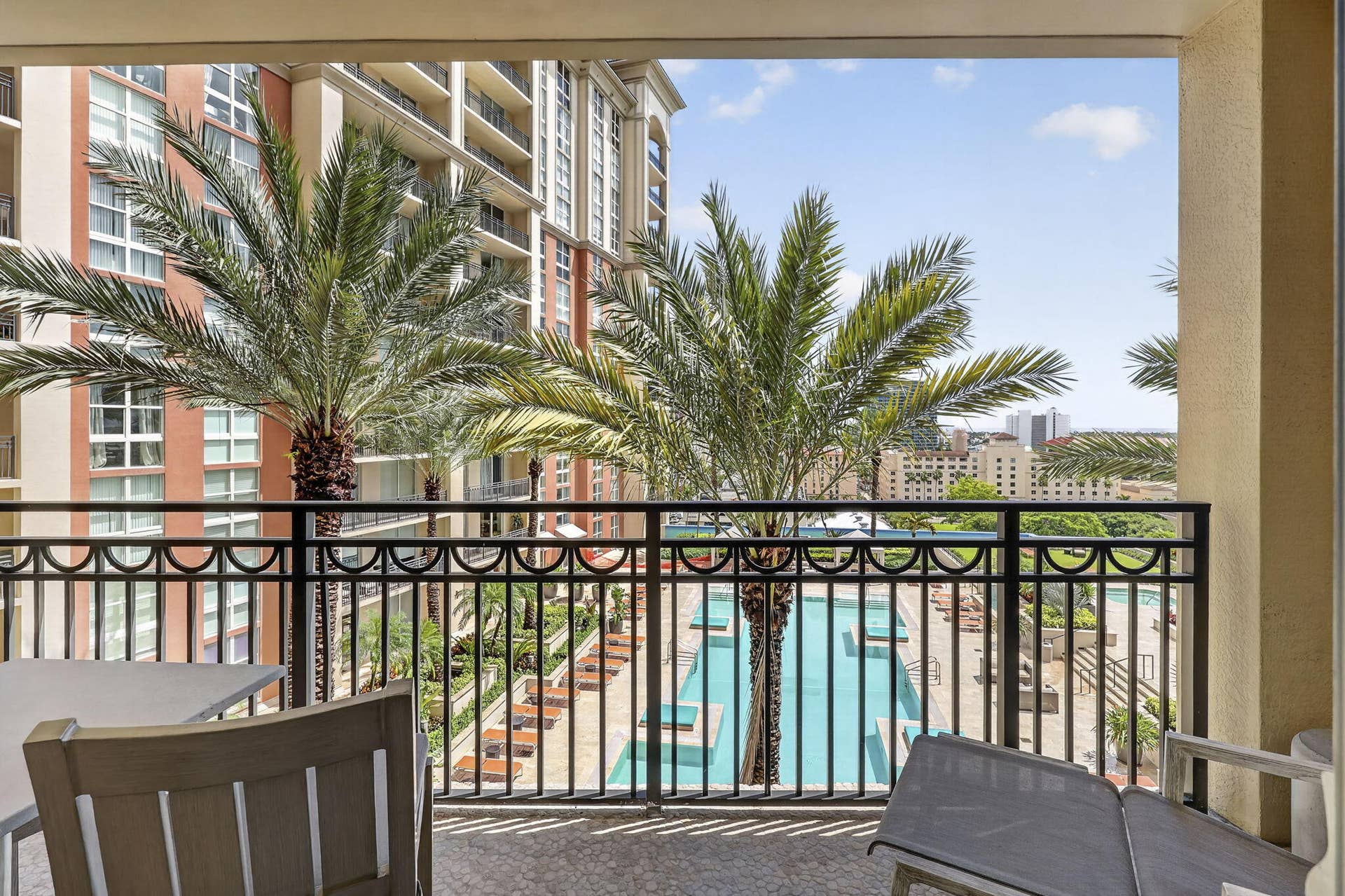 550 Okeechobee Boulevard, #1215, West Palm Beach, FL 33401 Pool-Facing Balcony Views