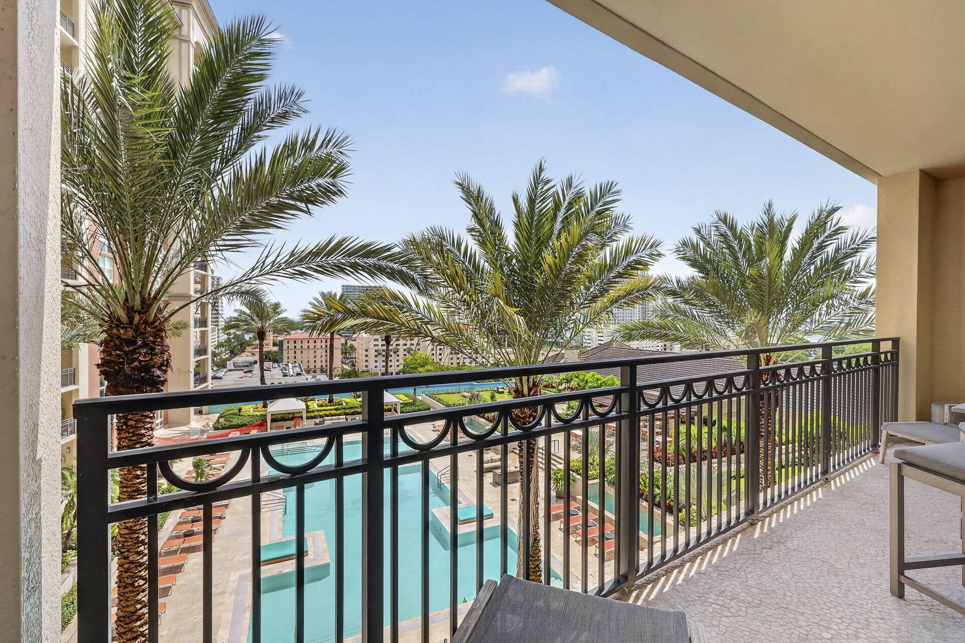 550 Okeechobee Boulevard, #1215, West Palm Beach, FL 33401 Pool-Facing Balcony Views