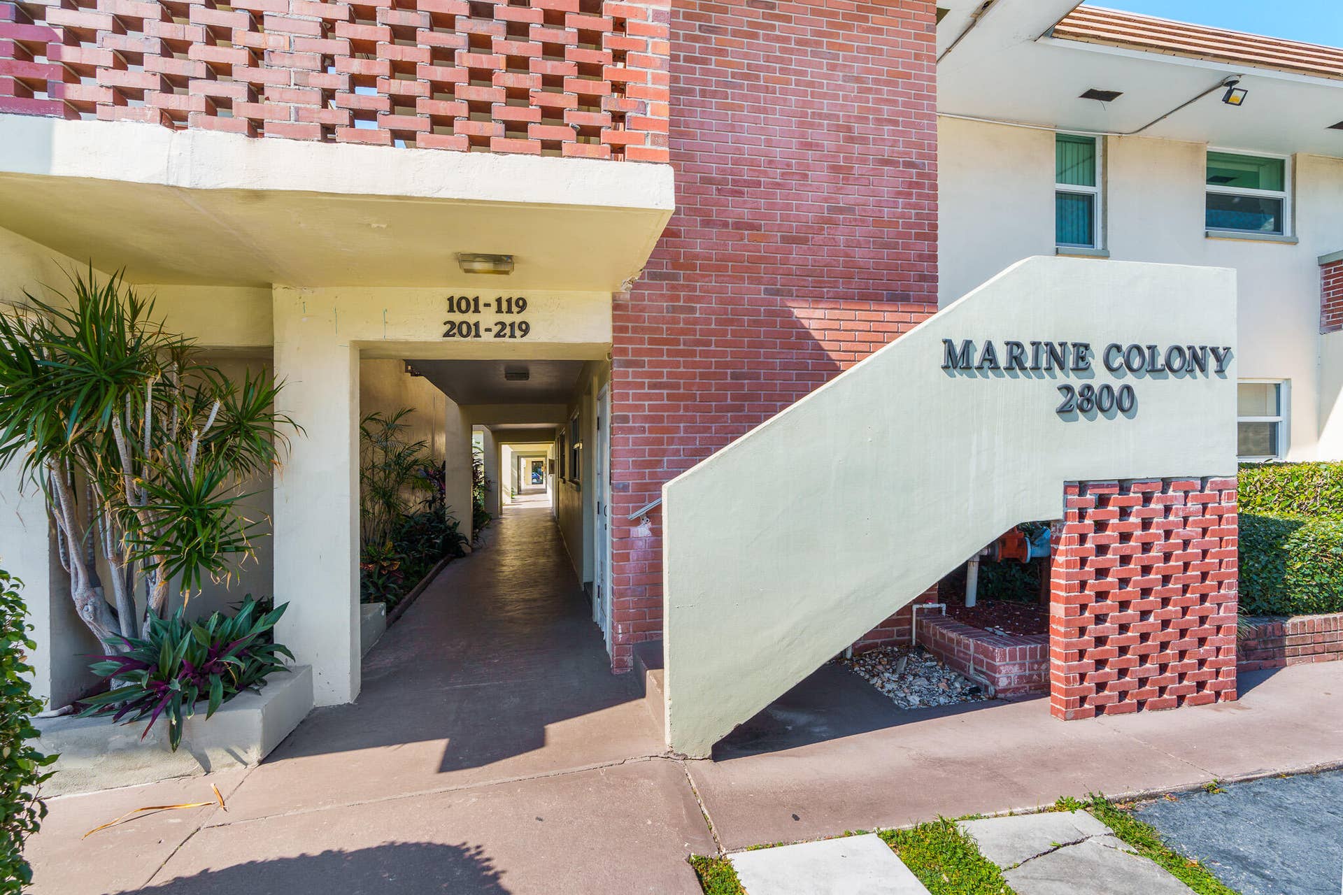 Front of entrance