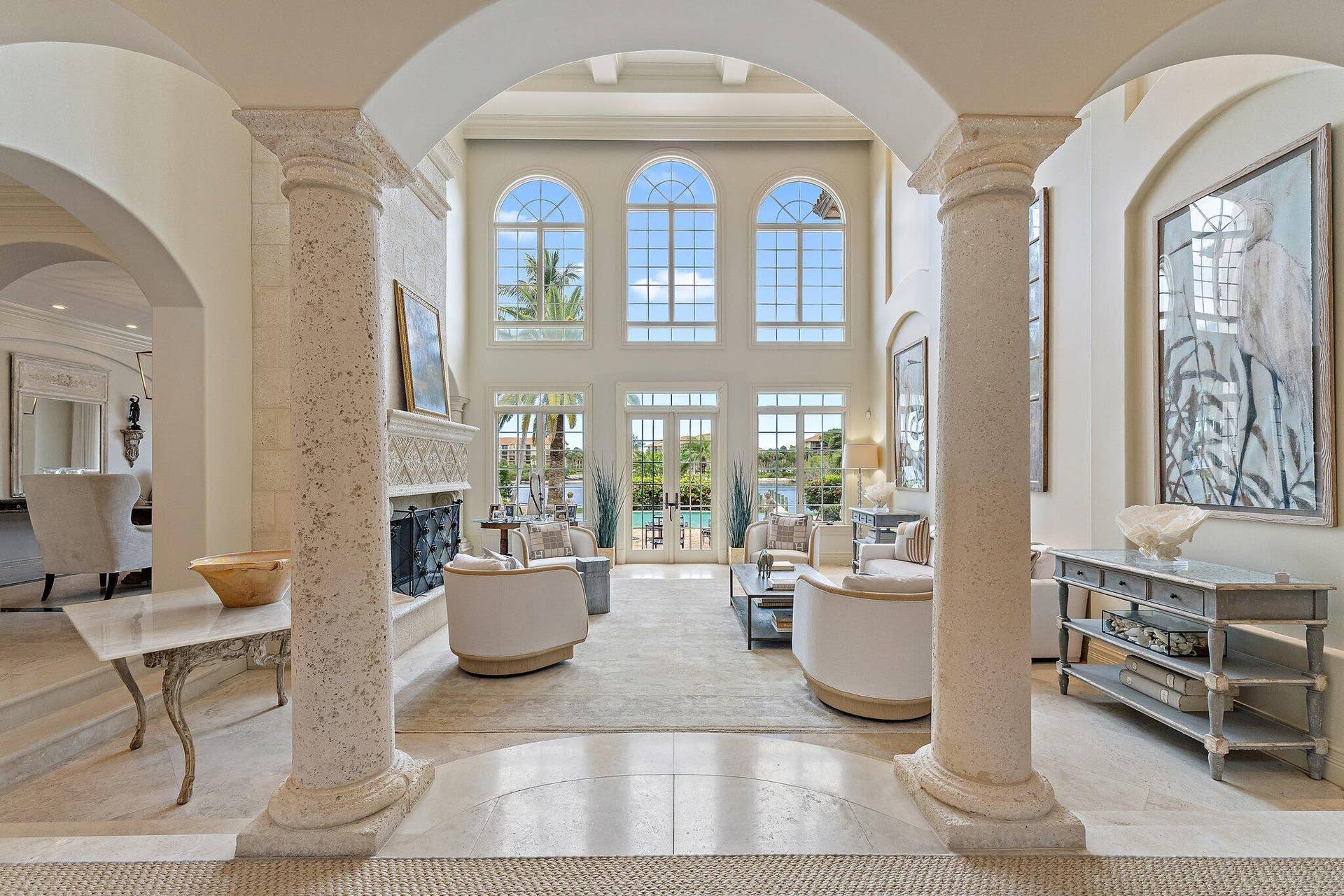 14898 PALMWOOD Road, Palm Beach Gardens, FL 33410 Double Height Living Room