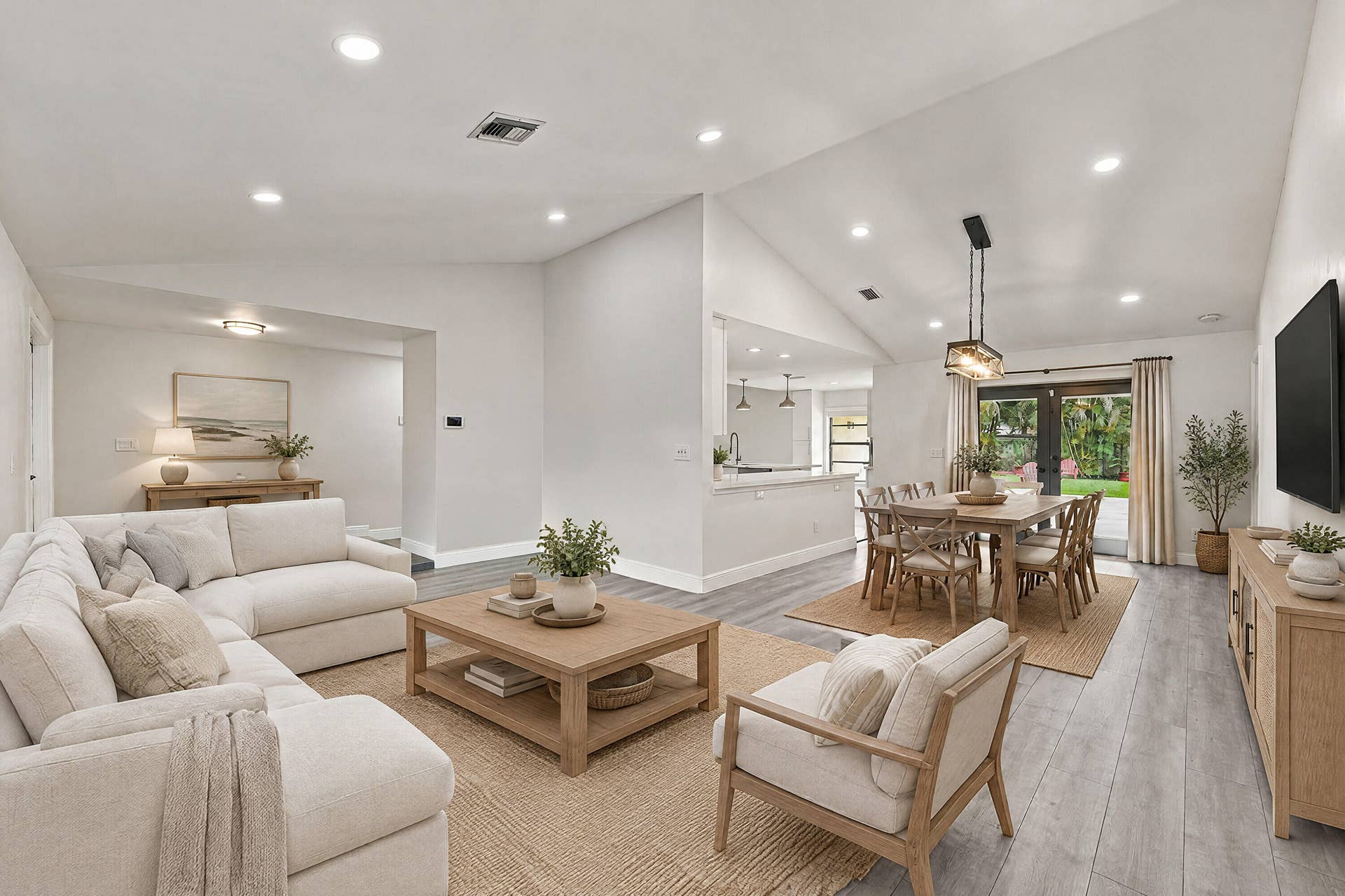 9255 NW 18TH Street, Plantation, FL 33322 Staged Living Room and Dining Room