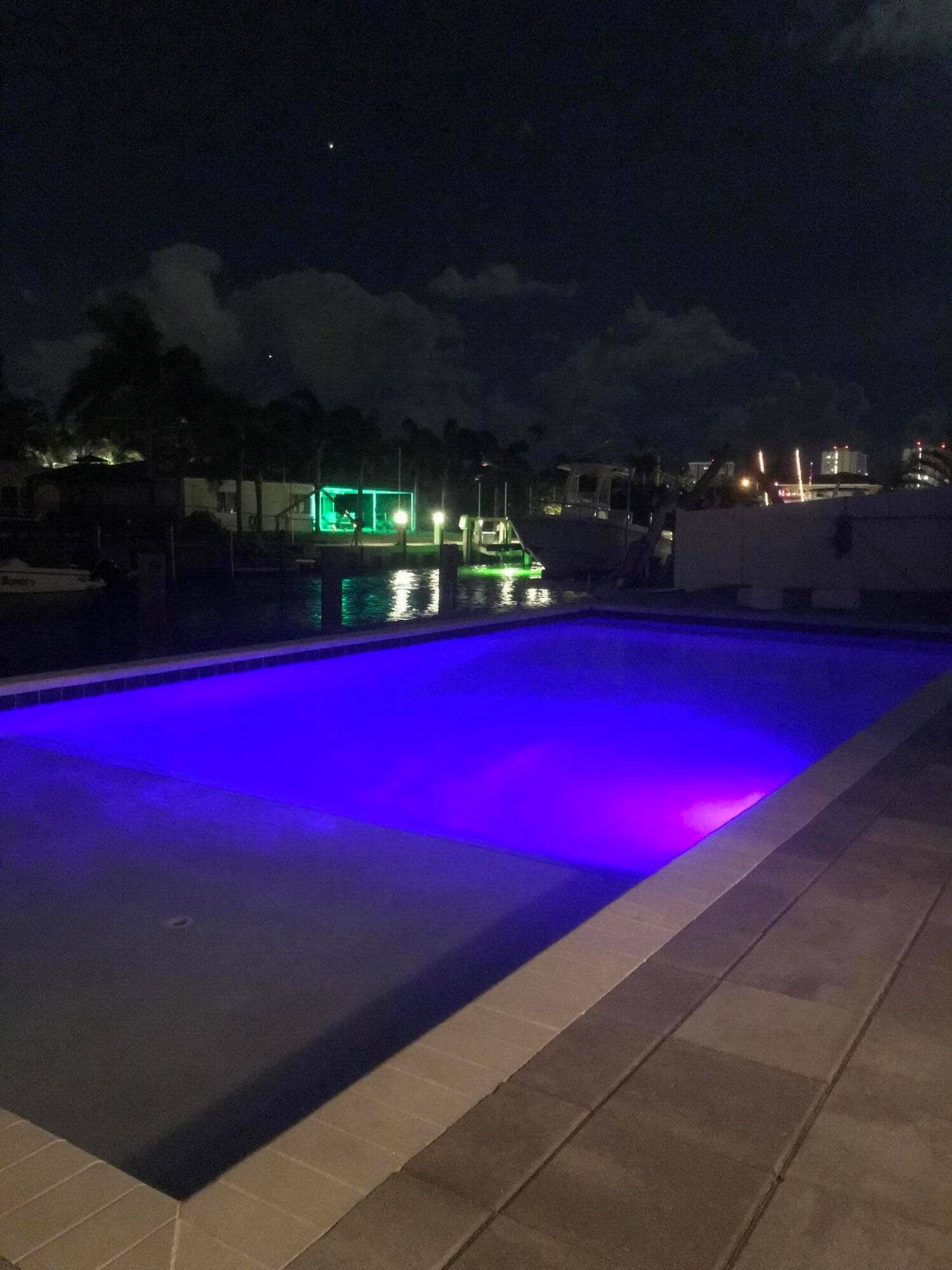 2333 SE 11TH Street, Pompano Beach, Pompano Beach, FL 33062 Night pool shot
